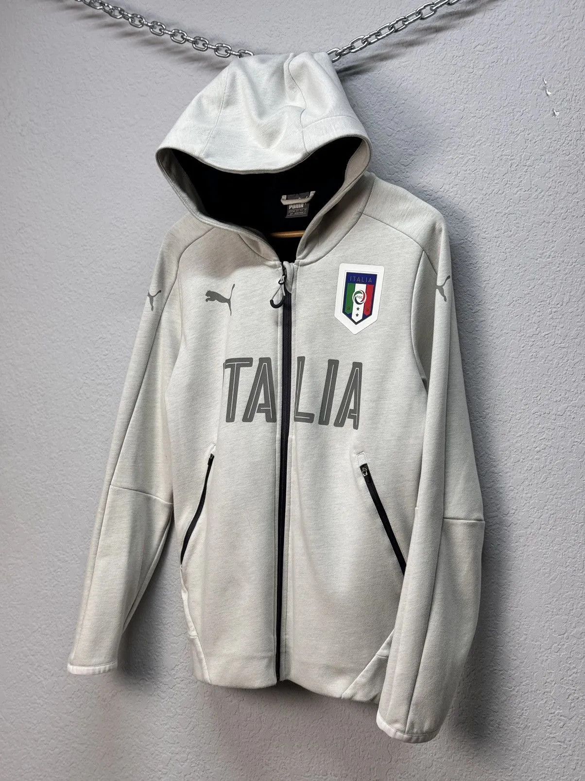 Puma Vintage Puma Italy Zip Hoodie Jersey Football Blockcore Size US S / EU 44-46 / 1 - 2 Thumbnail