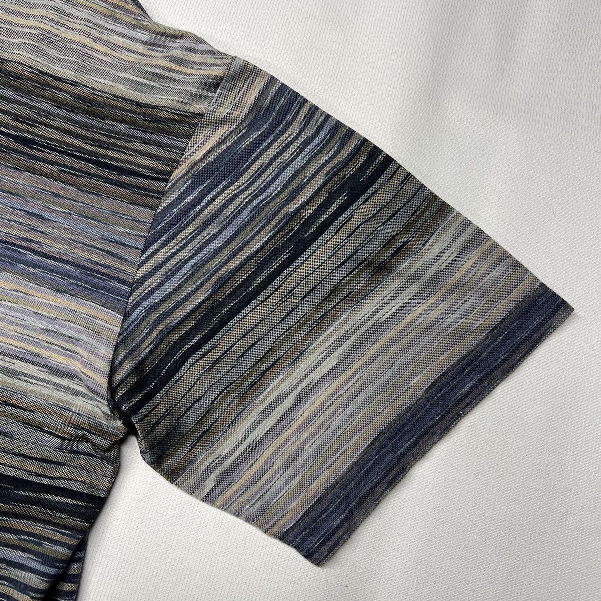 Other Klauss Boehler Polo Shirt Striped Knit Y2K Made In Italy Size US L / EU 52-54 / 3 - 10 Thumbnail
