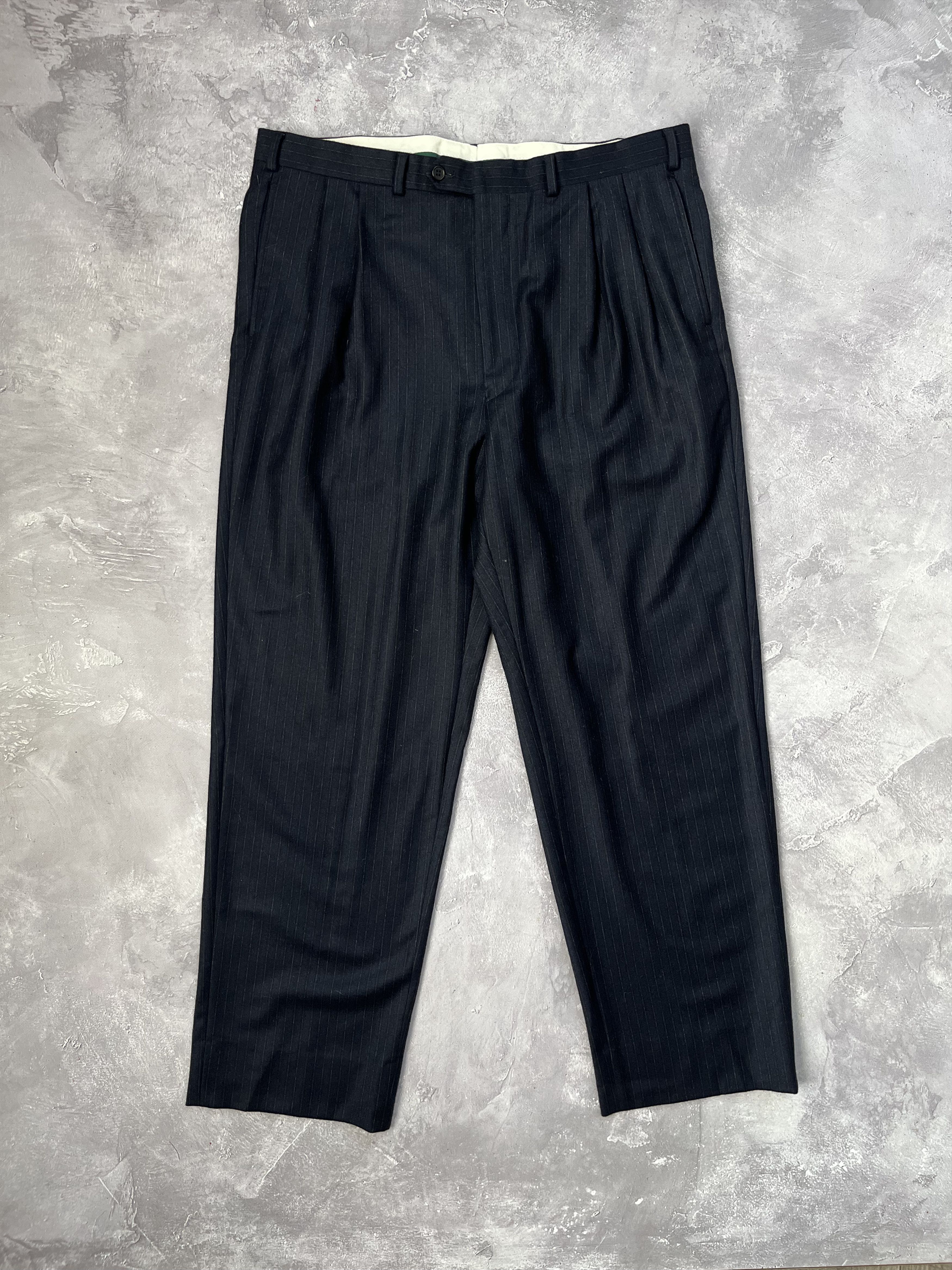 Burberry Vintage Burberry's Wool Cashmere Suit Pinstripe Size 42R Size 42R - 16 Thumbnail