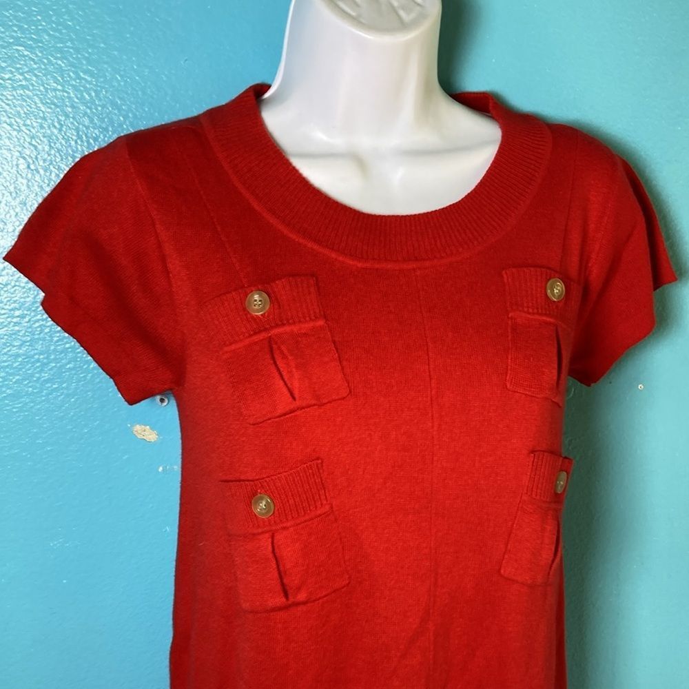Diane von Furstenberg Diane Von Furstenberg Size P Red Knit Dress “Beliz” Four Poc Size XS / US 0-2 / IT 36-38 - 11 Thumbnail