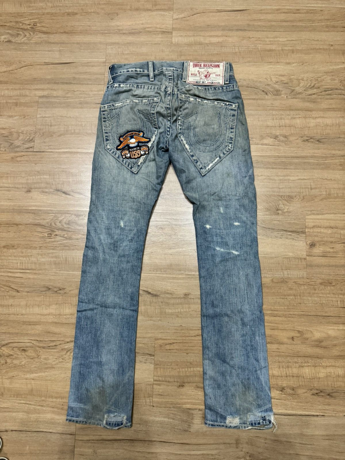 True Religion TRUE RELIGION PATCHWORKS SASHIKO STYLE CUSTOM JEANS Size US 31 - 7 Thumbnail