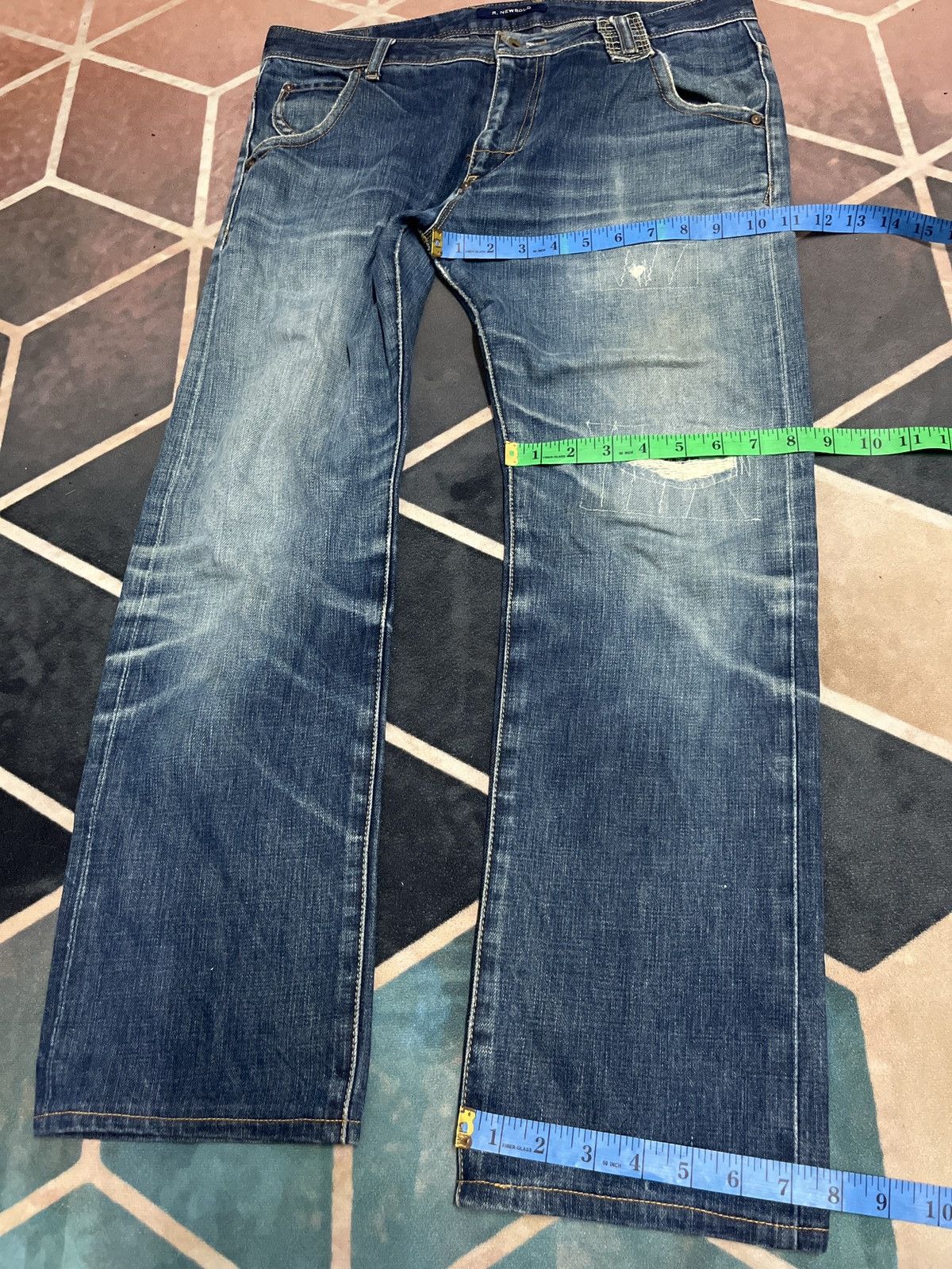 R.Newbold R Newbold Low Waist Patches Jeans Size US 34 / EU 50 - 14 Thumbnail