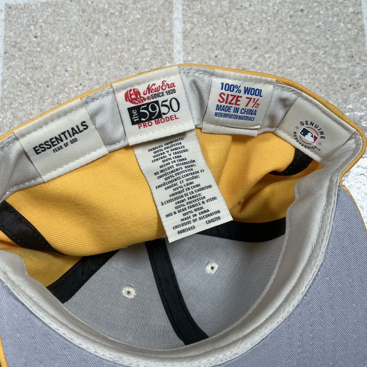 Essentials × Fear of God × New Era New Era X Fear of God Essentials Fitted Hat sz 7 1/2 Yellow Size ONE SIZE - 6 Thumbnail