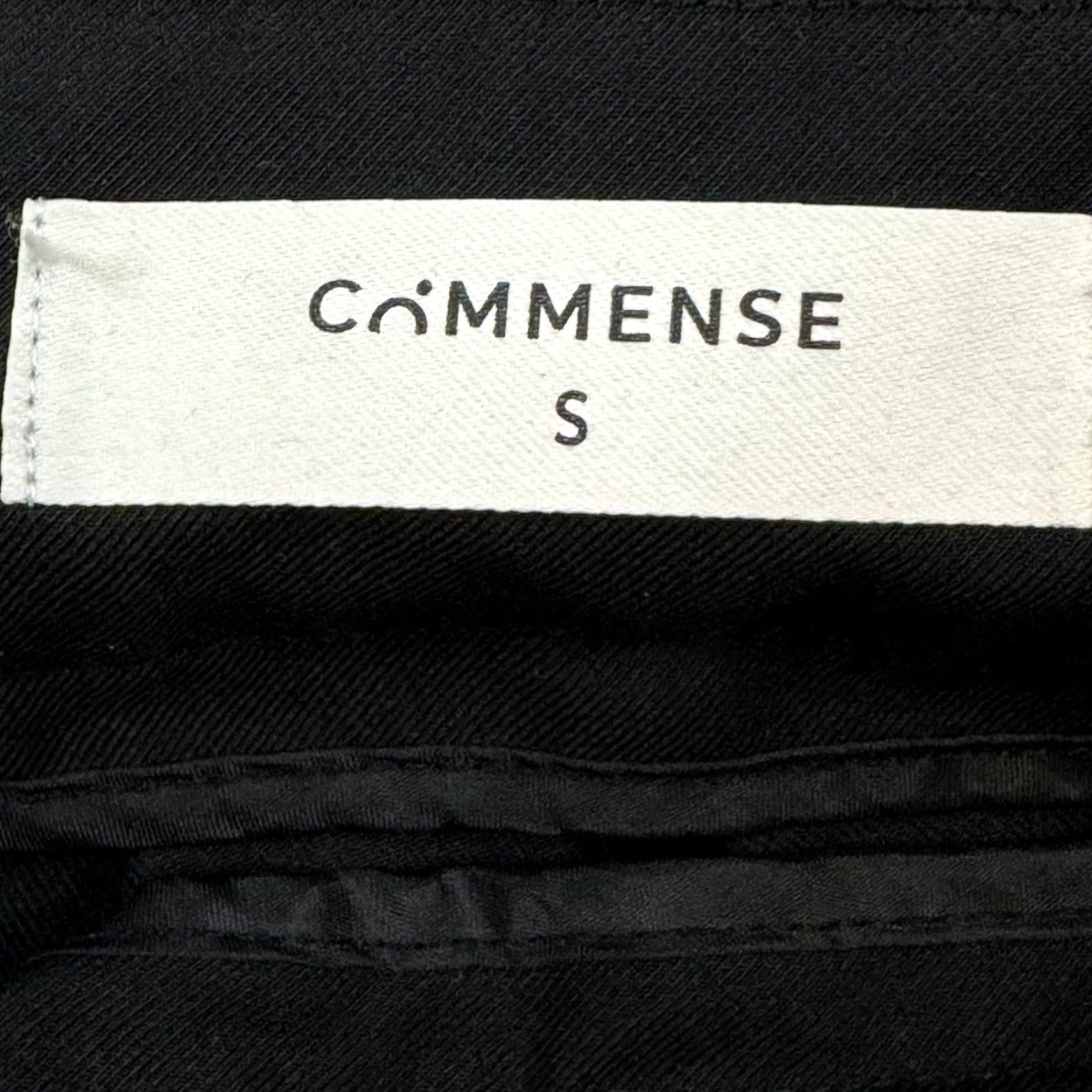 Vintage Commense Black Pleated Wide-Leg Dress Pants Women S Polyester Slacks Size S 90s City Preppy Business Casual Travel Pockets Size 28" / US 6 / IT 42 - 3 Thumbnail