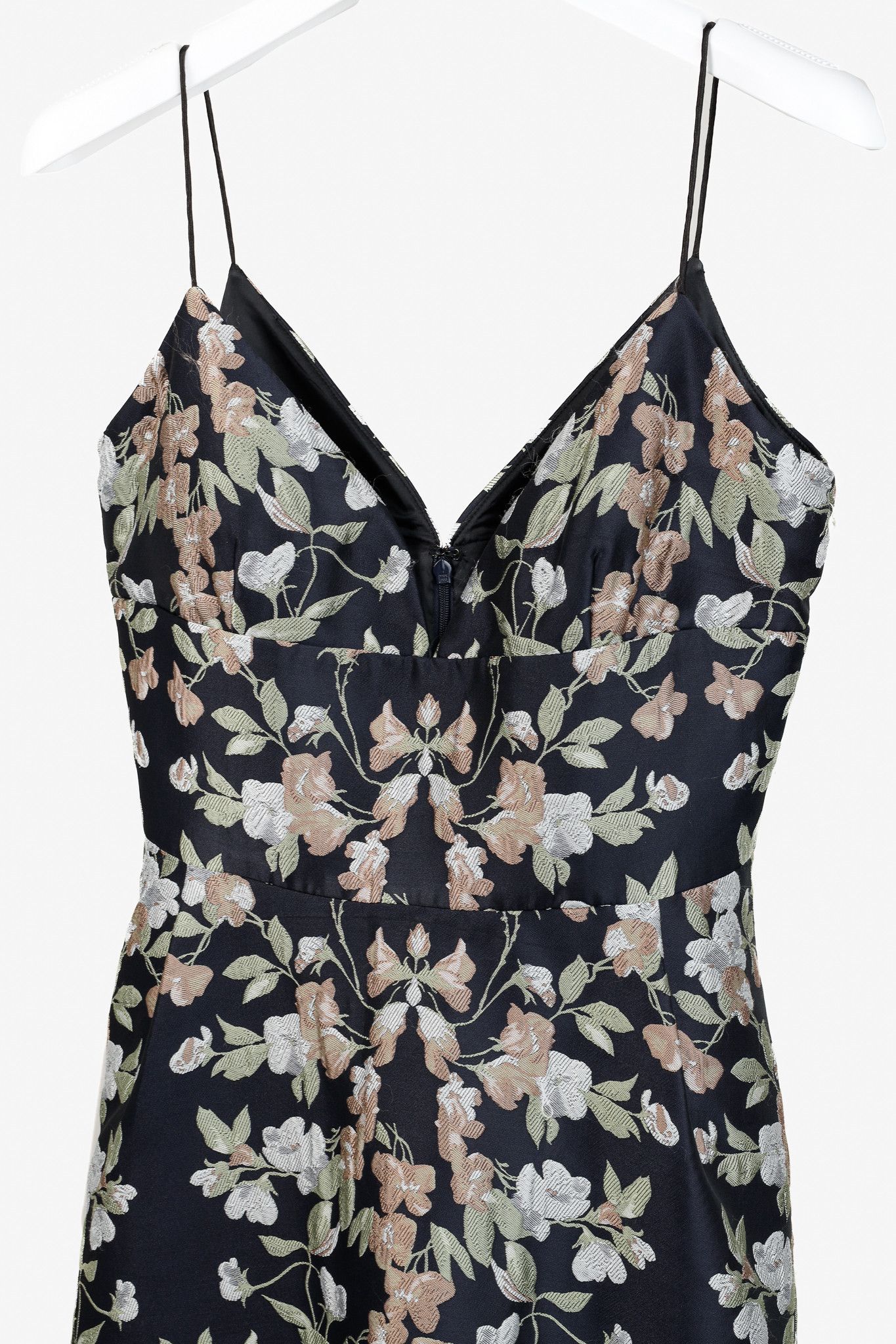 Monique Lhuillier ML Monique Lhuillier Midnight Floral Jacquard Maxi Dress Size XL / US 12-14 / IT 48-50 - 3 Thumbnail