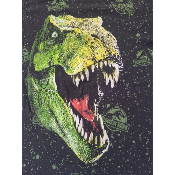 Universal Studios Vtg Jurassic Park AOP T-shirt 3D T Rex Size US L / EU 52-54 / 3 - 2 Thumbnail