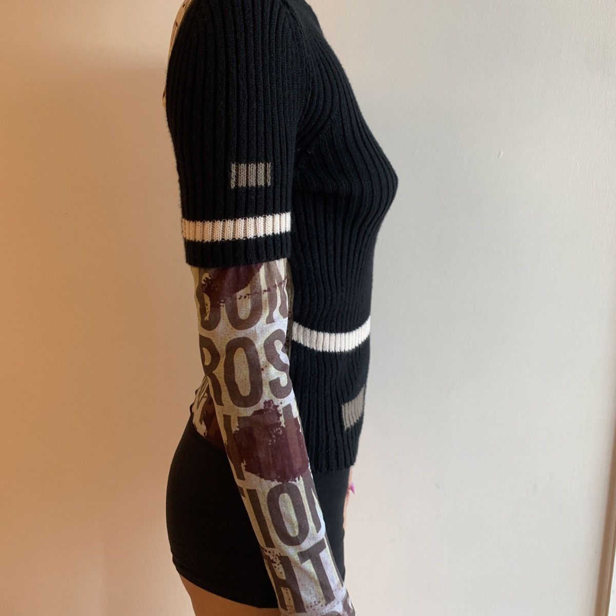 Cop Copine × Designer Cop Copine | Black Knit Sweater with Sheer Back Size XS / US 0-2 / IT 36-38 - 5 Thumbnail