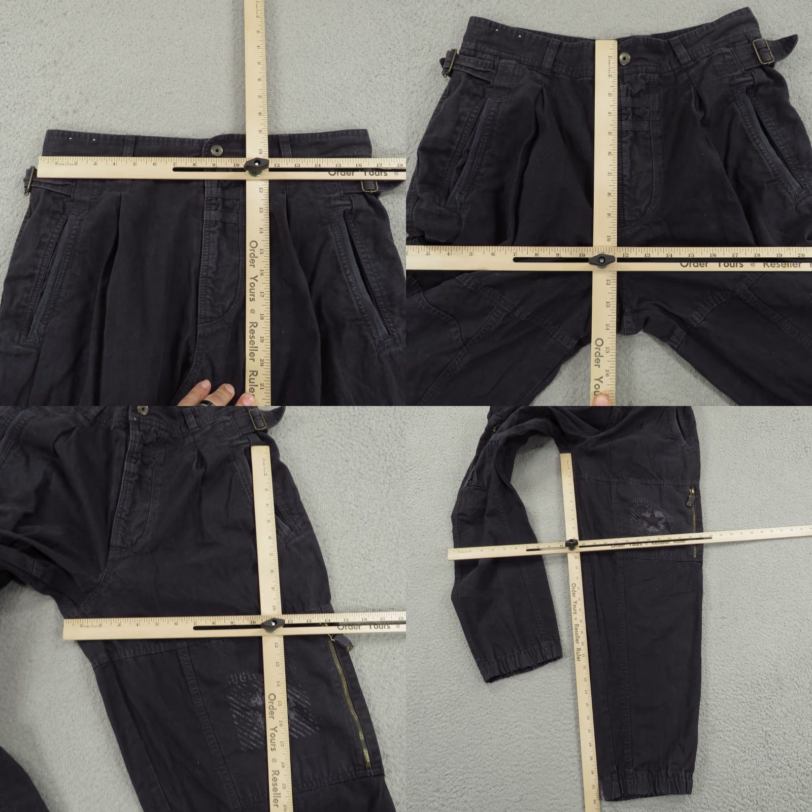 Bugle Boy VINTAGE Bugle Boy Baggy Pants Mens 32 Cargo 5-Pocket Side Adjuster 90s Army Hip Hop Surplus Blue Mens Size US 32 / EU 48 - 9 Thumbnail