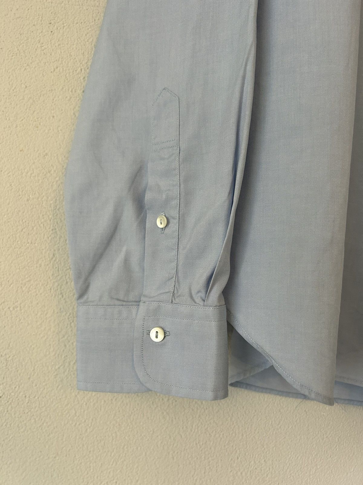 Gucci Gucci Light Blue Cotton Shirt with Embroidered “GG” Crest Size US L / EU 52-54 / 3 - 7 Thumbnail