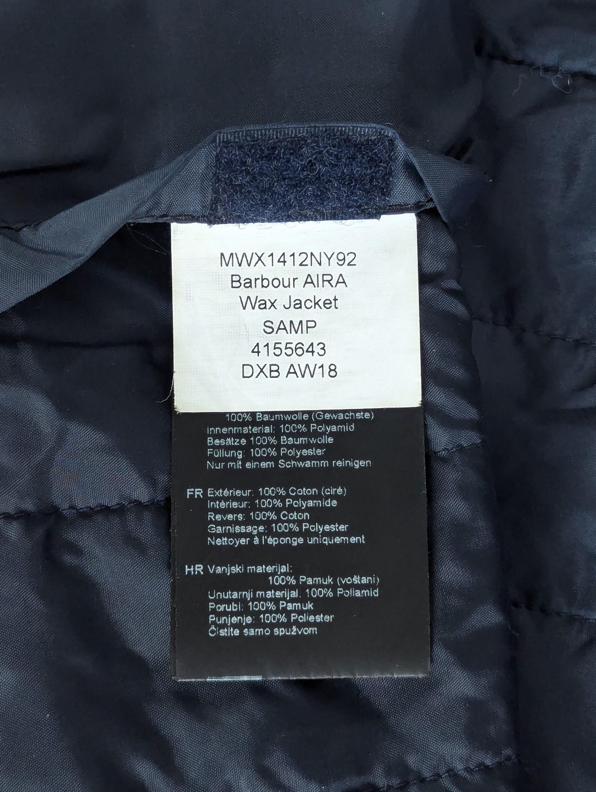 Barbour Barbour AIRA Wax Hooded Jacket Men's Size M Waxed Cotton Size US M / EU 48-50 / 2 - 18 Thumbnail