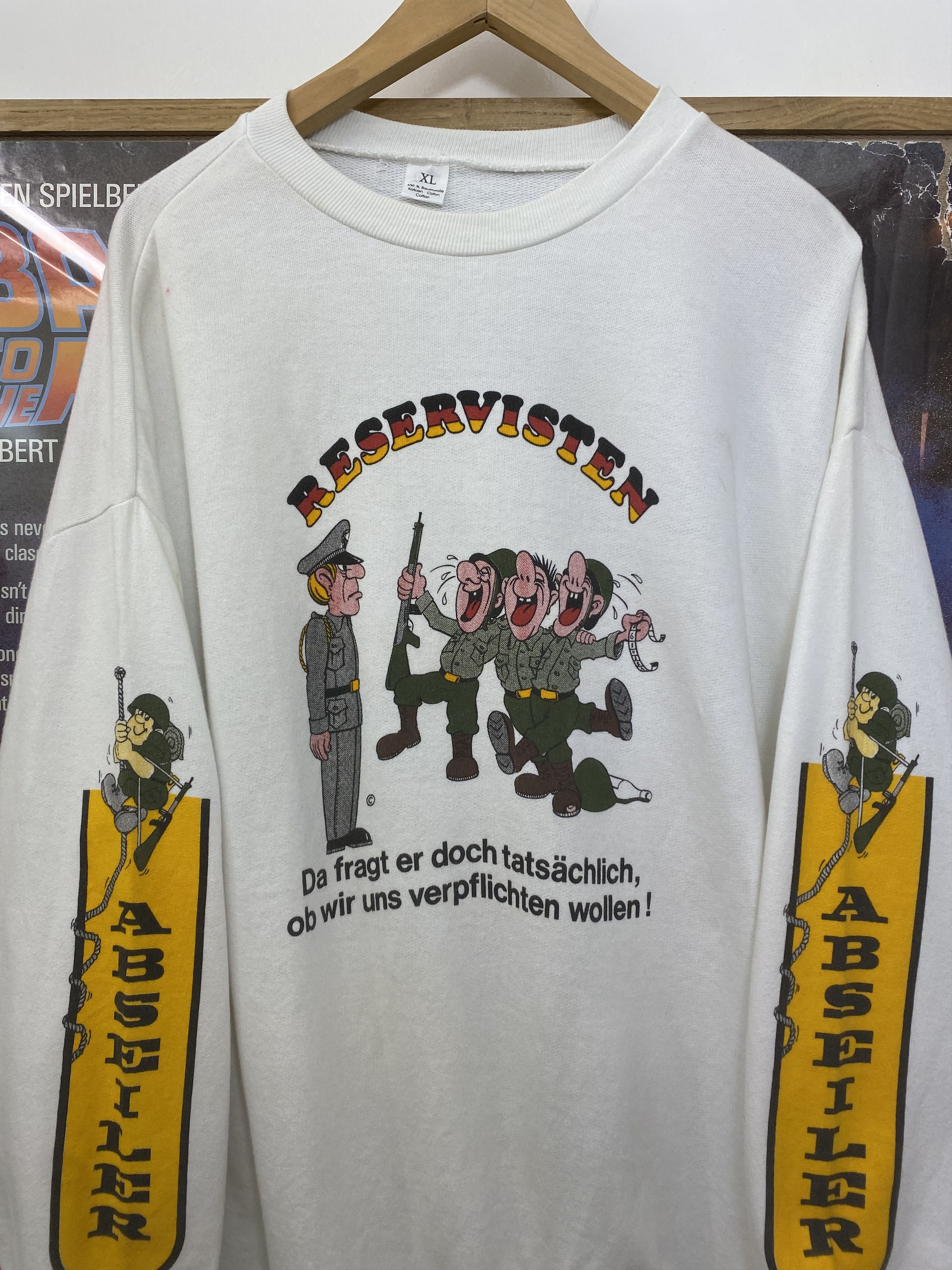Vintage 1992 Vintage Custom German Military Reservist Sweatshirt Size US XL / EU 56 / 4 - 5 Thumbnail