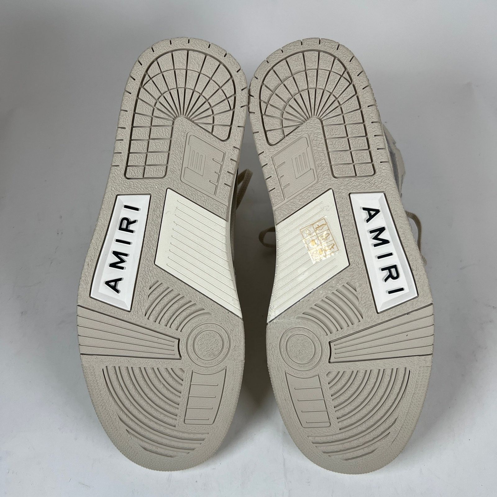 Amiri Amiri Beige Glitter Skel Hi-Top Sneaker Size 44 Size US 11 / EU 44 - 8 Thumbnail