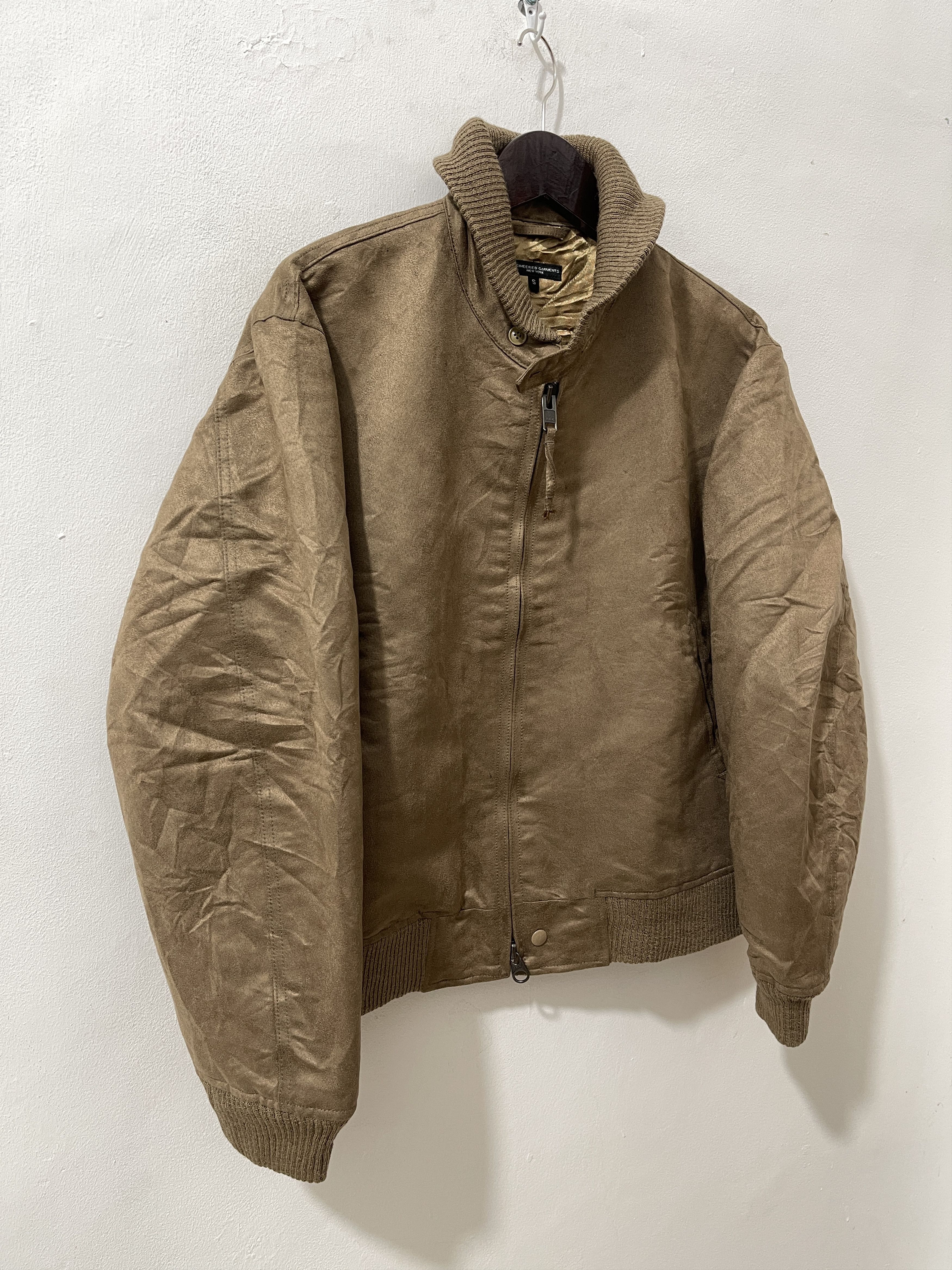 Engineered Garments Vintage 2000s Engineered Garments Tanker Suede Bomber Jacket Size US S / EU 44-46 / 1 - 3 Thumbnail