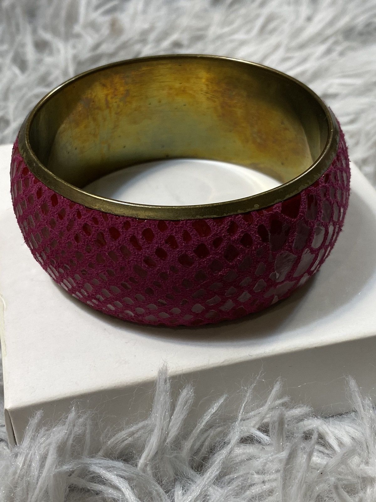 Jewelry Pink Textured Bangle - Japanese Brand Size ONE SIZE - 7 Thumbnail