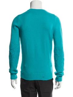 Amiri o1y0525 Cashmere Blend Sweater in Turquoise Size US XL / EU 56 / 4 - 3 Thumbnail