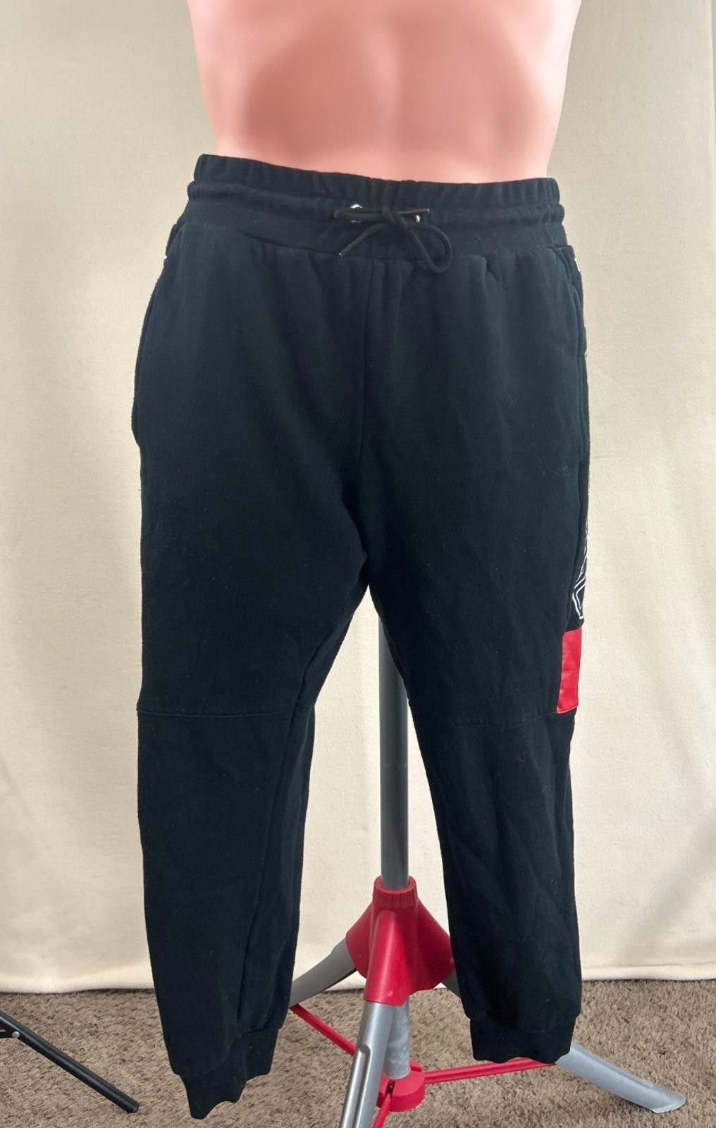 Ecko Unltd. MARC ECKO Cut&Sew Jogger Pants Sm Black Red Streetwear Y2K Size US 30 / EU 46 - 2 Thumbnail