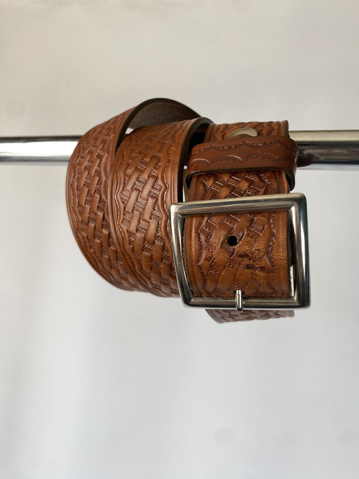 Cowboy Equipment × Hysteric Glamour × Japanese Brand Vintage 90s BUCHEIMER Leather Hawaii Cowboy Belt Size ONE SIZE - 1 Thumbnail