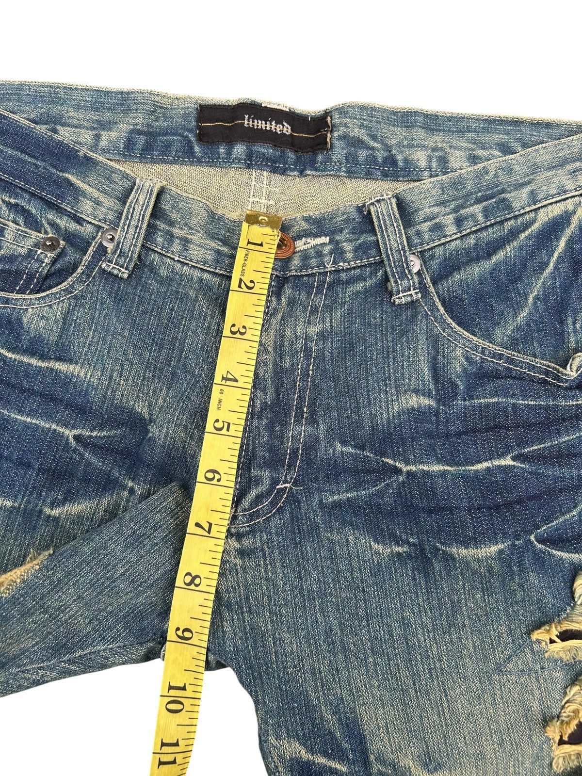 Kapital Japanese Brand limited Punk Bondage Distressed Denim Jeans Size US 32 / EU 48 - 16 Thumbnail