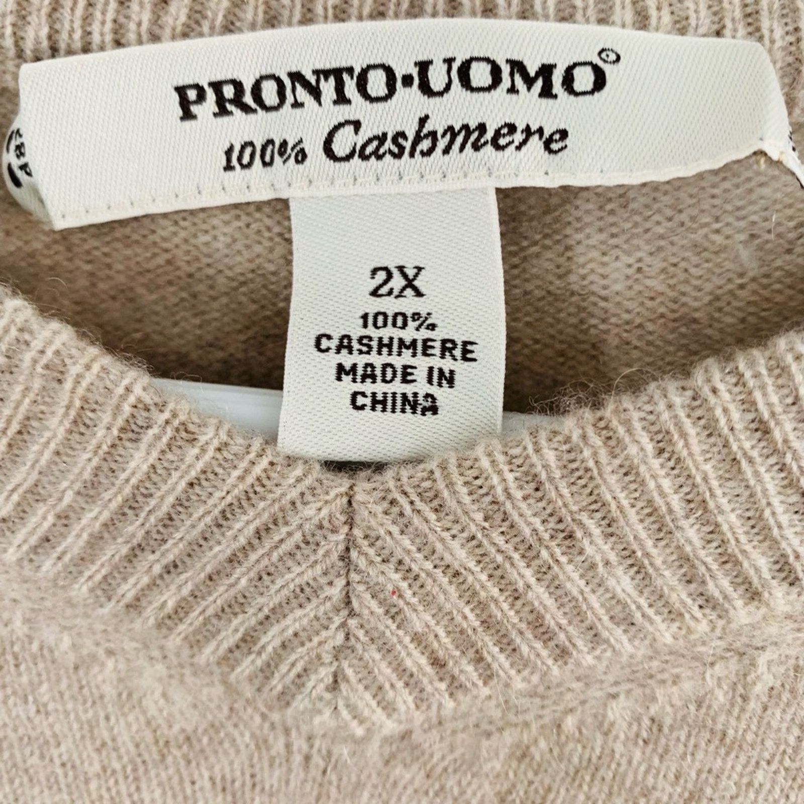Pronto Uomo PRONTO-UOMO 100% CASHMERE PULLOVER V-NECK SWEATER LIKE NEW Size US XXL / EU 58 / 5 - 2 Thumbnail