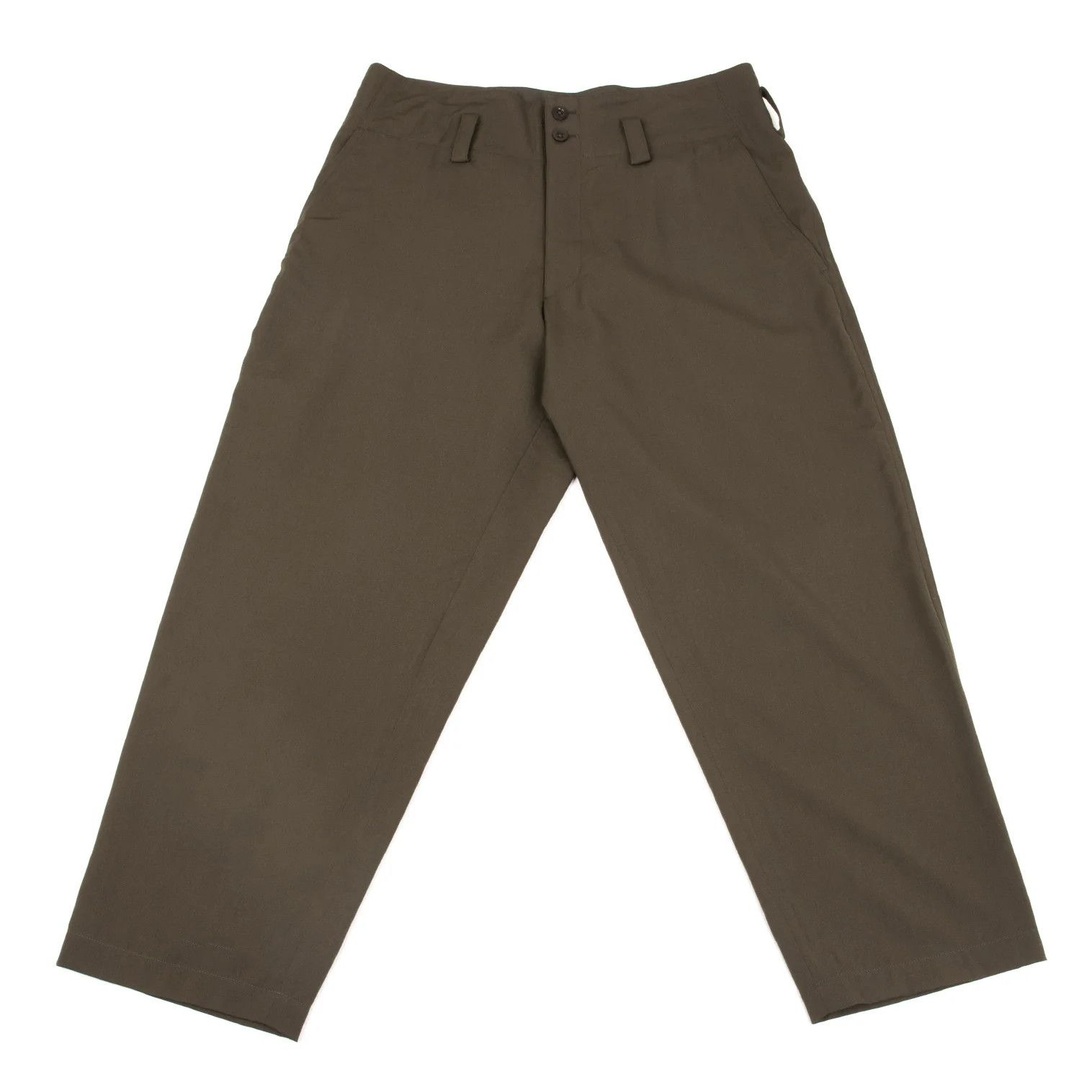 Yohji Yamamoto Wool Wide Pants Khaki