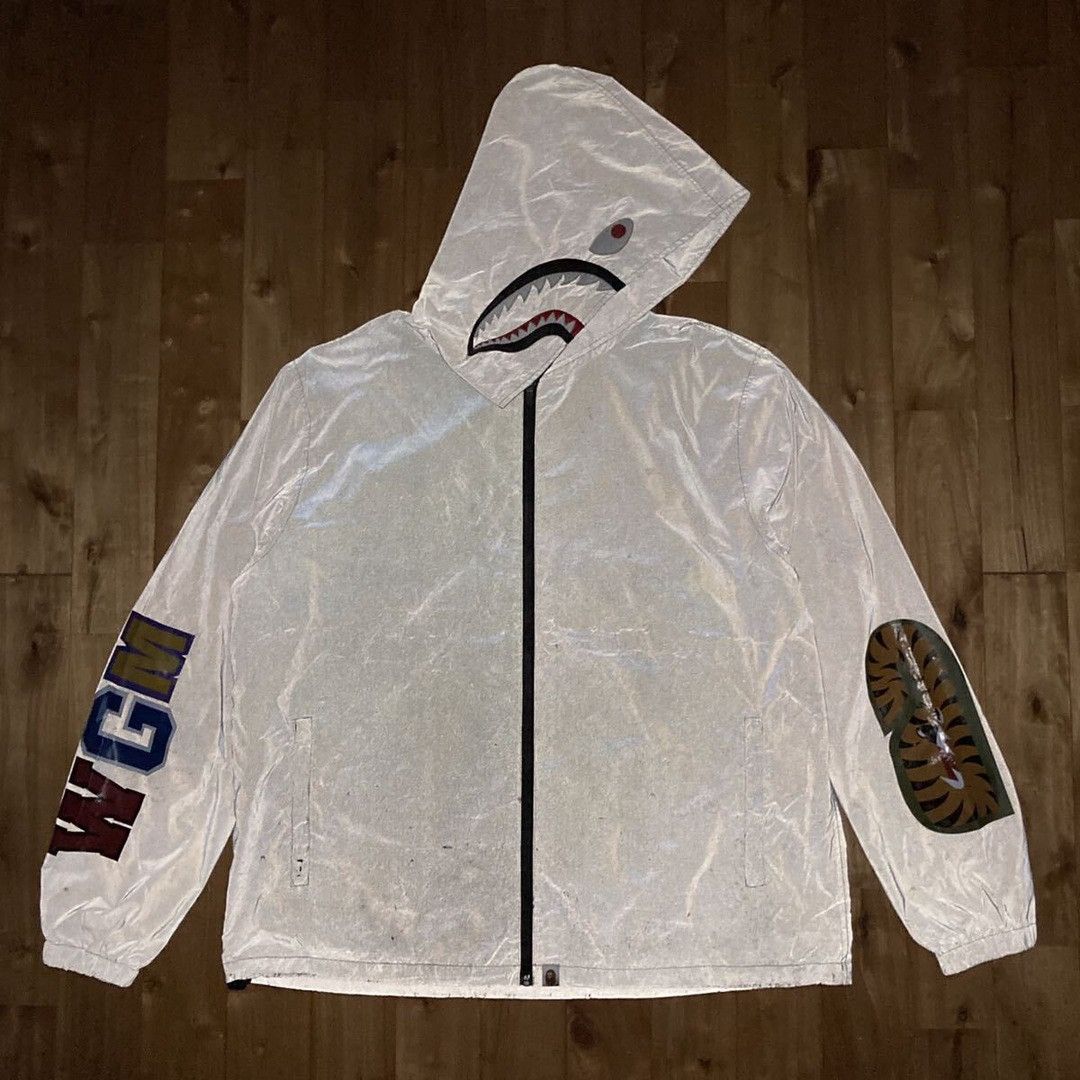Bape BAPE Reflector shark zip hoodie jacket a bathing ape Size US XXL / EU 58 / 5 - 3 Thumbnail