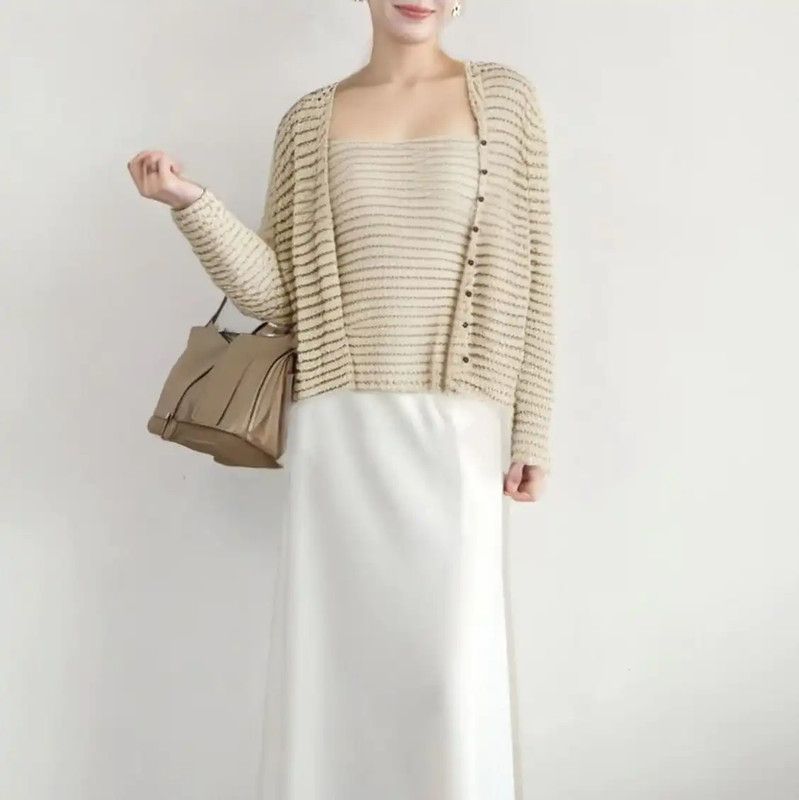 Dior Dior Gold Knit Long Sleeve Cardigan for Women 0089 Size M / US 6-8 / IT 42-44 - 1 Thumbnail