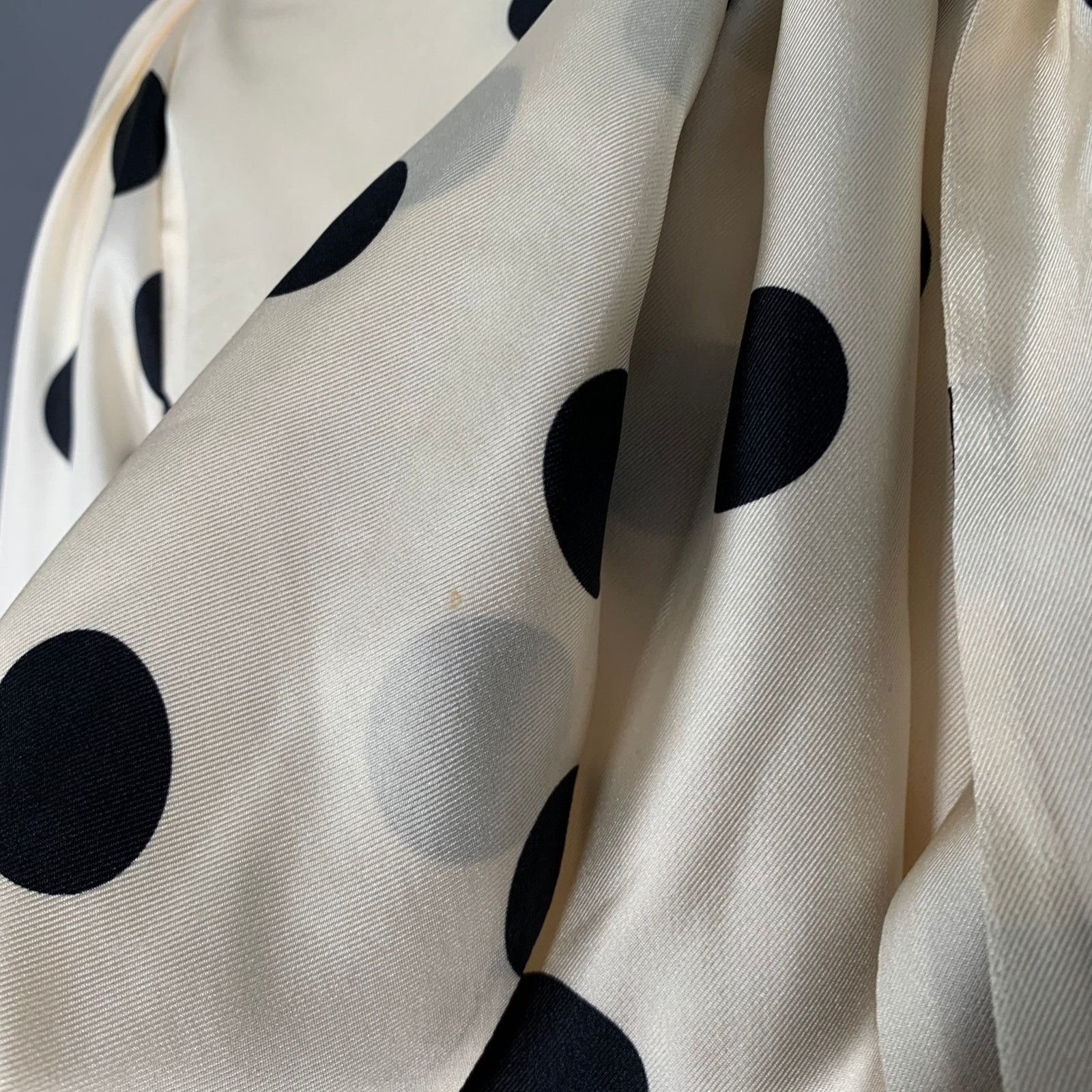 Zimmermann ZIMMERMANN Size S Beige Black Silk Polka Dot Bow Blouse Size S / US 4 / IT 40 - 5 Thumbnail
