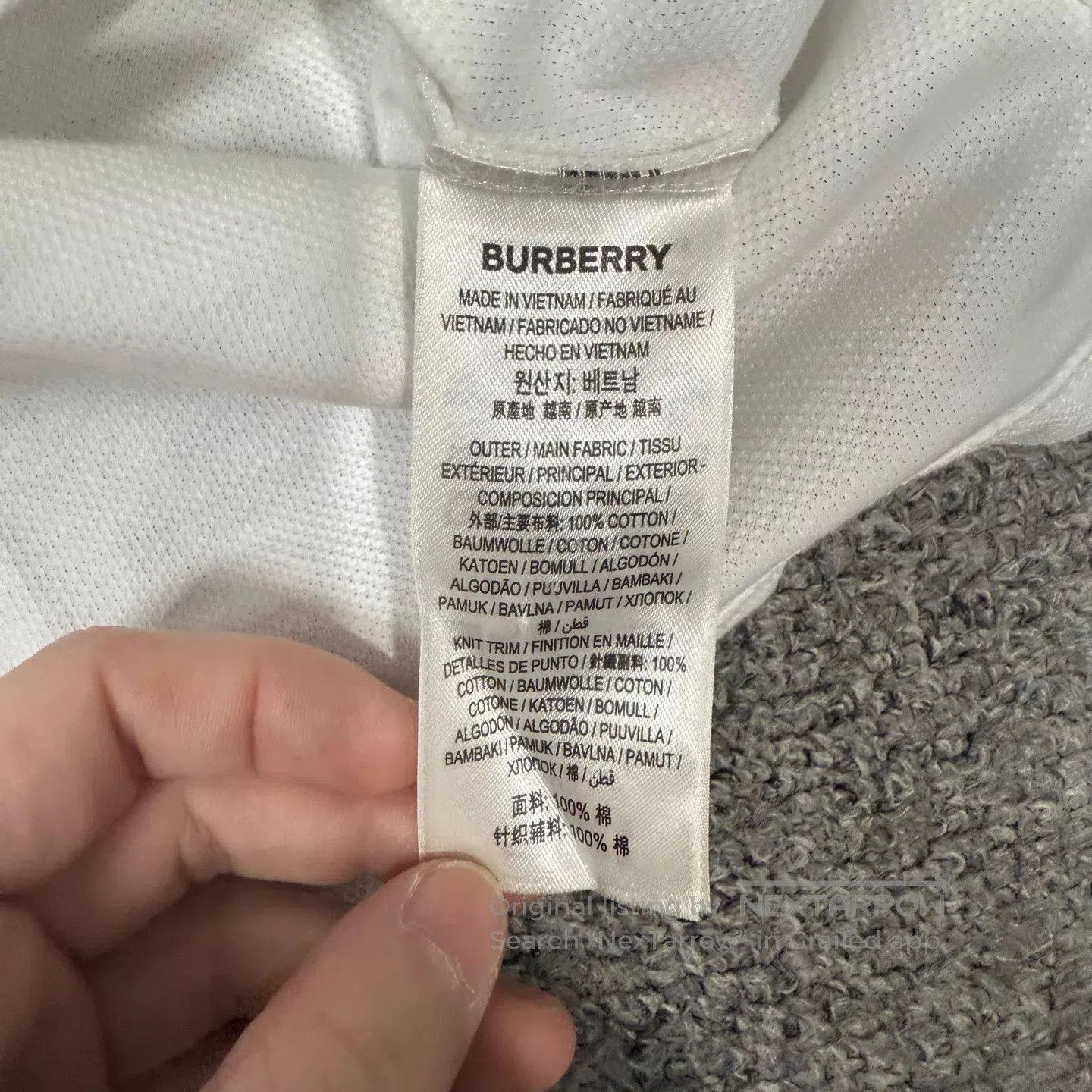 Burberry White Short-Sleeve Polo Shirt. Size US XL / EU 56 / 4 - 4 Thumbnail