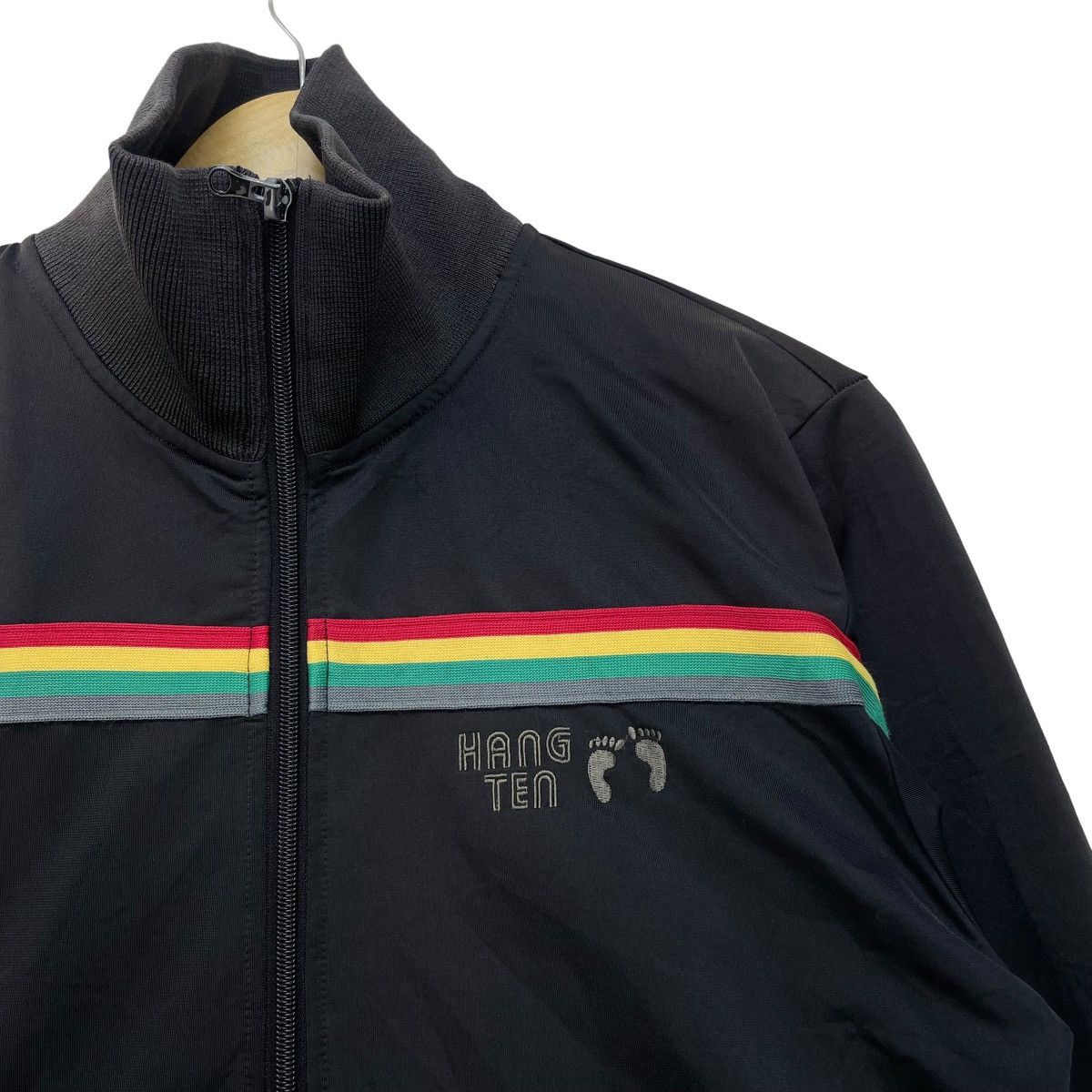 Bob Marley × Hang Ten × Rap Tees 💥Vintage Faded 90s Hang Ten Rastafari Tracktop Jacket Size US M / EU 48-50 / 2 - 4 Thumbnail