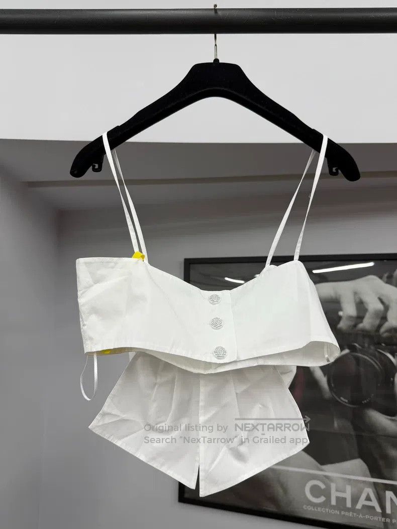 Other Chanel White camelia suspender top Size XS / US 0-2 / IT 36-38 - 3 Thumbnail
