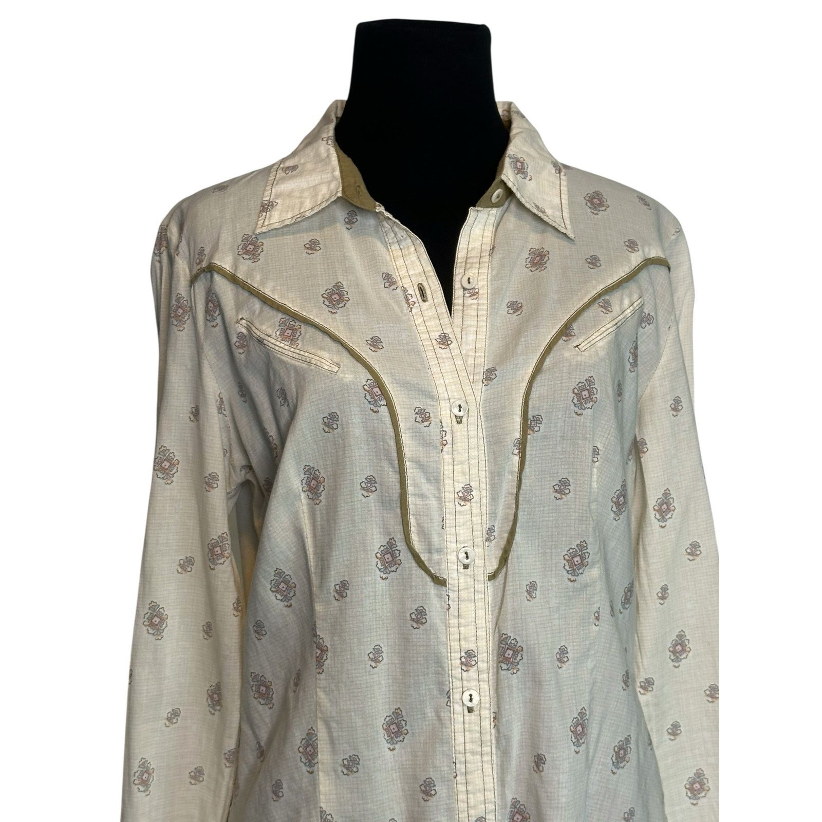 Levi's Levis long sleeves western button shirt size Medium Size S / US 4 / IT 40 - 13 Thumbnail