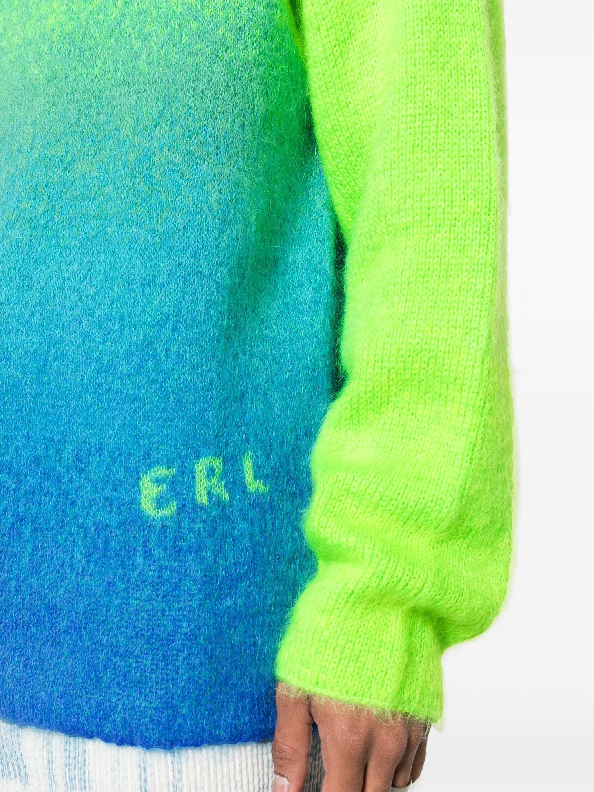 ERL size M - ERL Green Gradient Rainbow Sweater Size US M / EU 48-50 / 2 - 3 Thumbnail