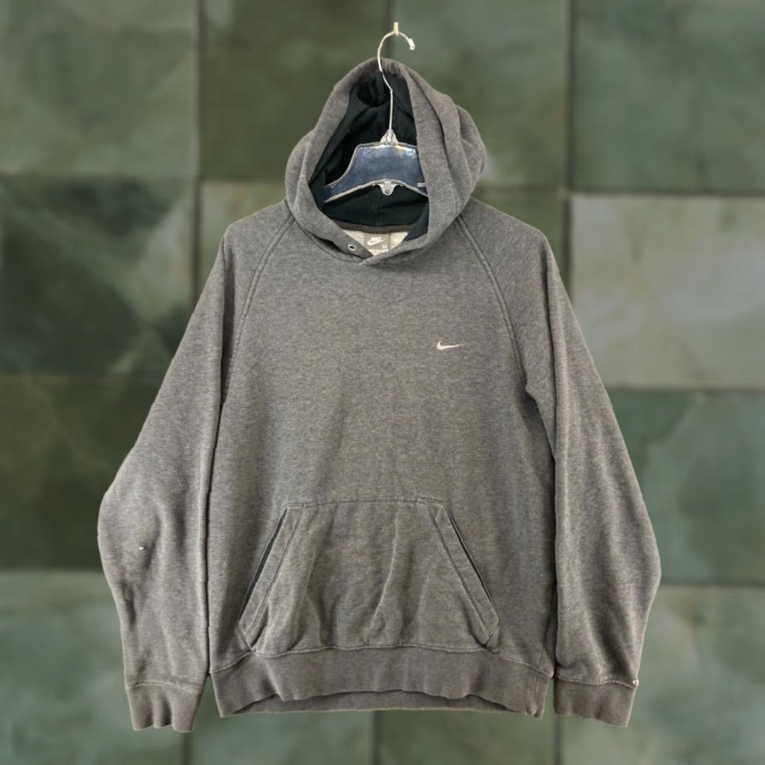 Nike Nike Mens Medium Gray Pullover Hoodie Swoosh Logo 90s Gym Training Size US M / EU 48-50 / 2 - 1 Thumbnail