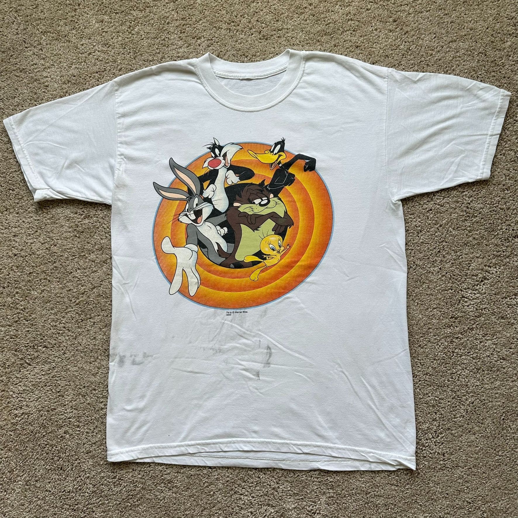 Vintage Vintage Y2K Looney Tunes T-Shirt Bugs Taz Tweety Daffy Sylve Size US L / EU 52-54 / 3 - 4 Thumbnail