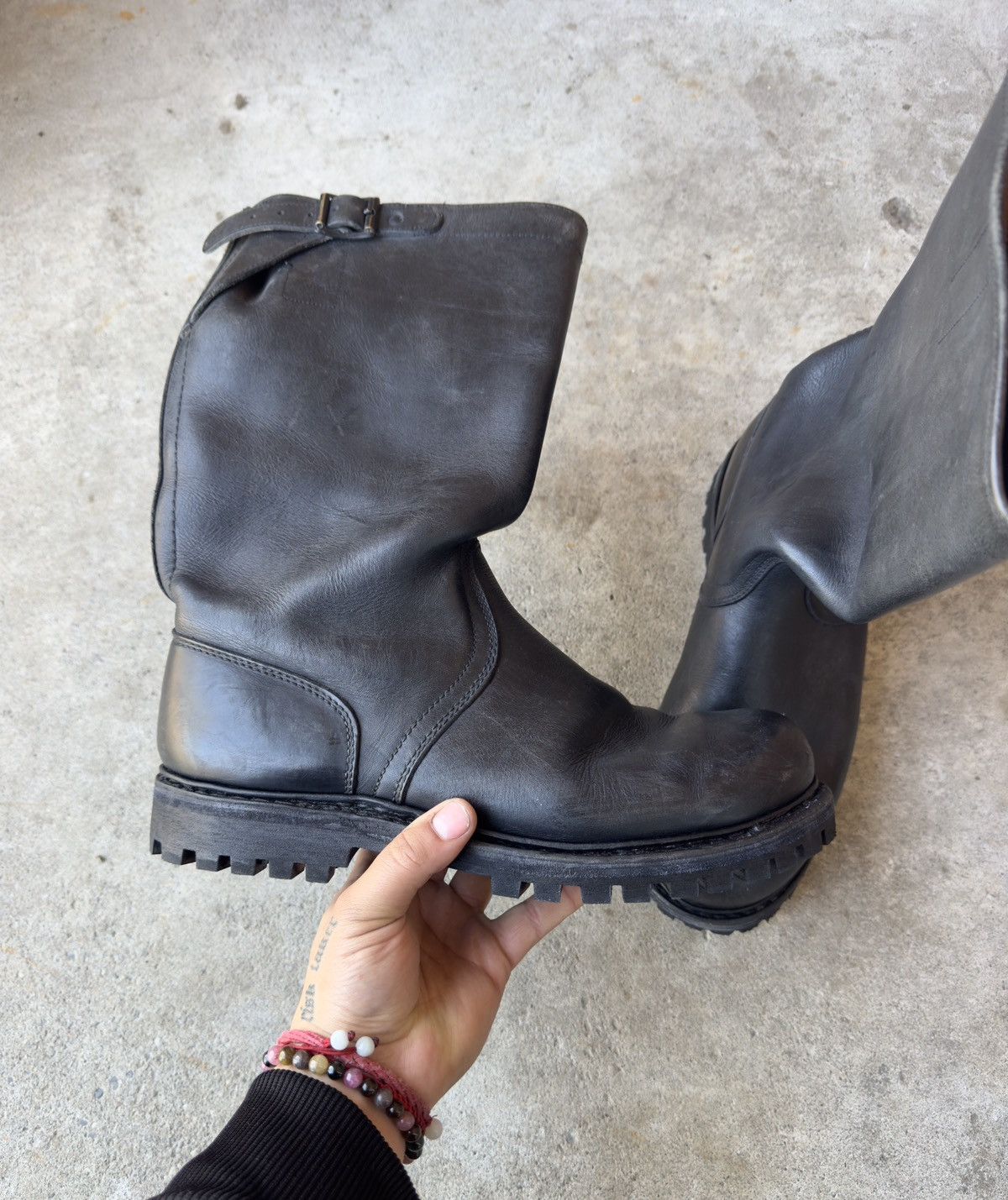 Vintage WW2 Military Leather Combat Boots Size US 10 / EU 43 - 10 Thumbnail