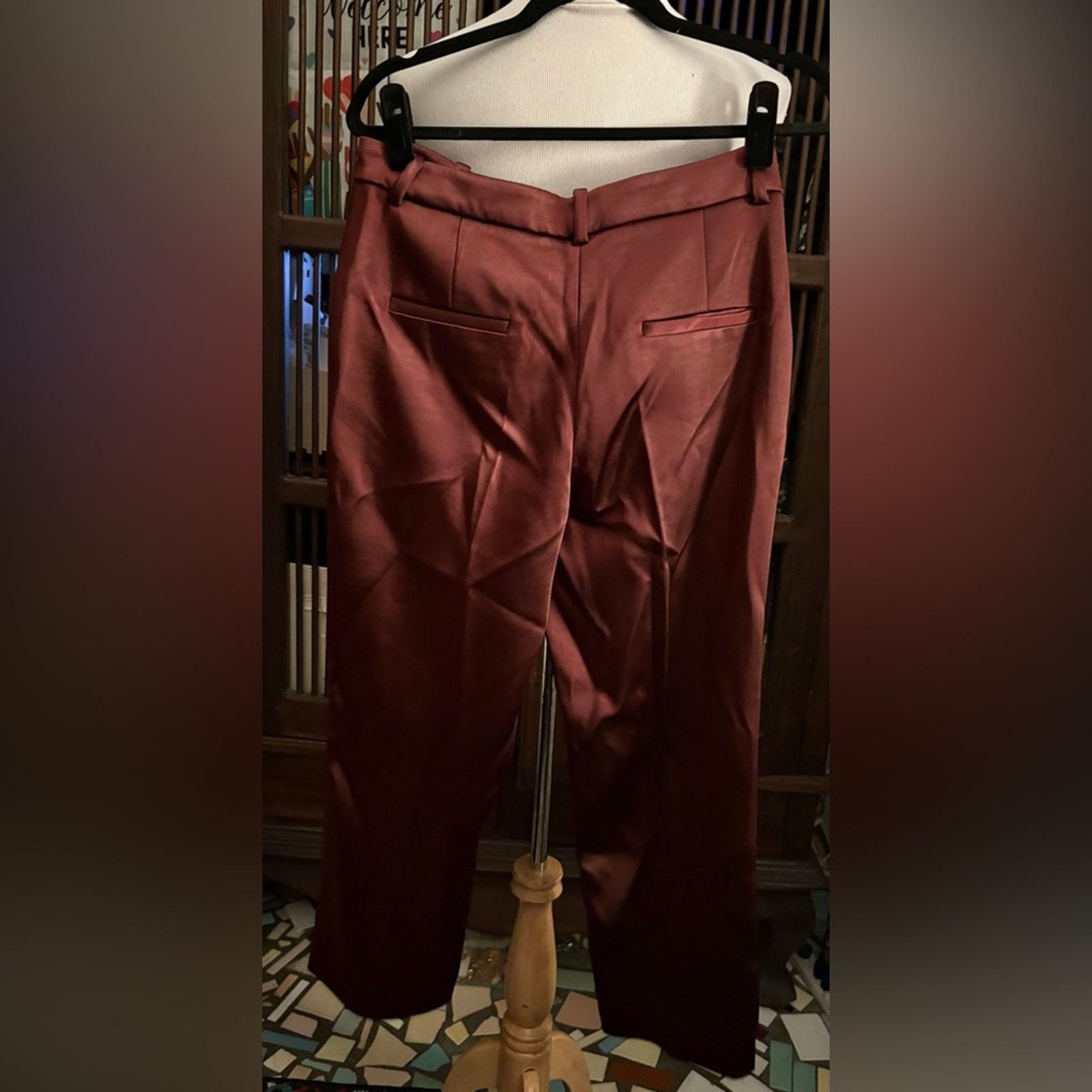Zara NWT- ZARA- HEAVYWEIGHT SATIN PANTS ZW COLLECTION-M Size 30" / US 8 / IT 44 - 4 Thumbnail