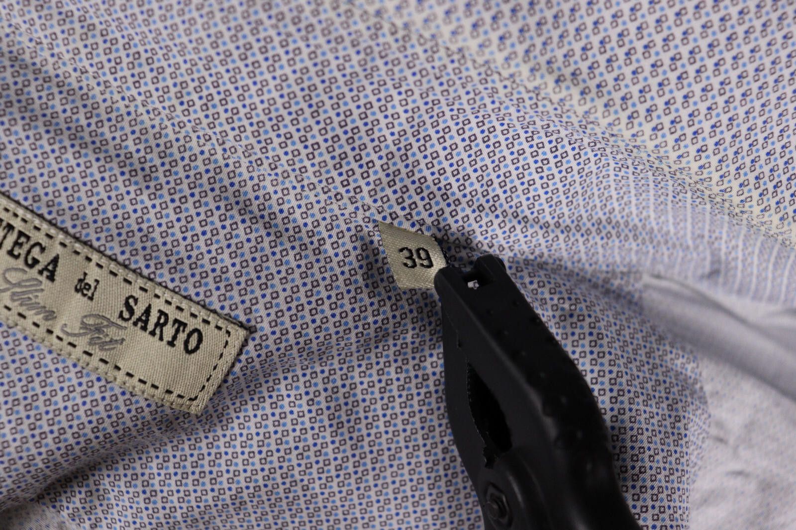 Designer Bottega del Sarto Slim Fit Blue Button Down Shirt Size 39 Size US M / EU 48-50 / 2 - 9 Thumbnail