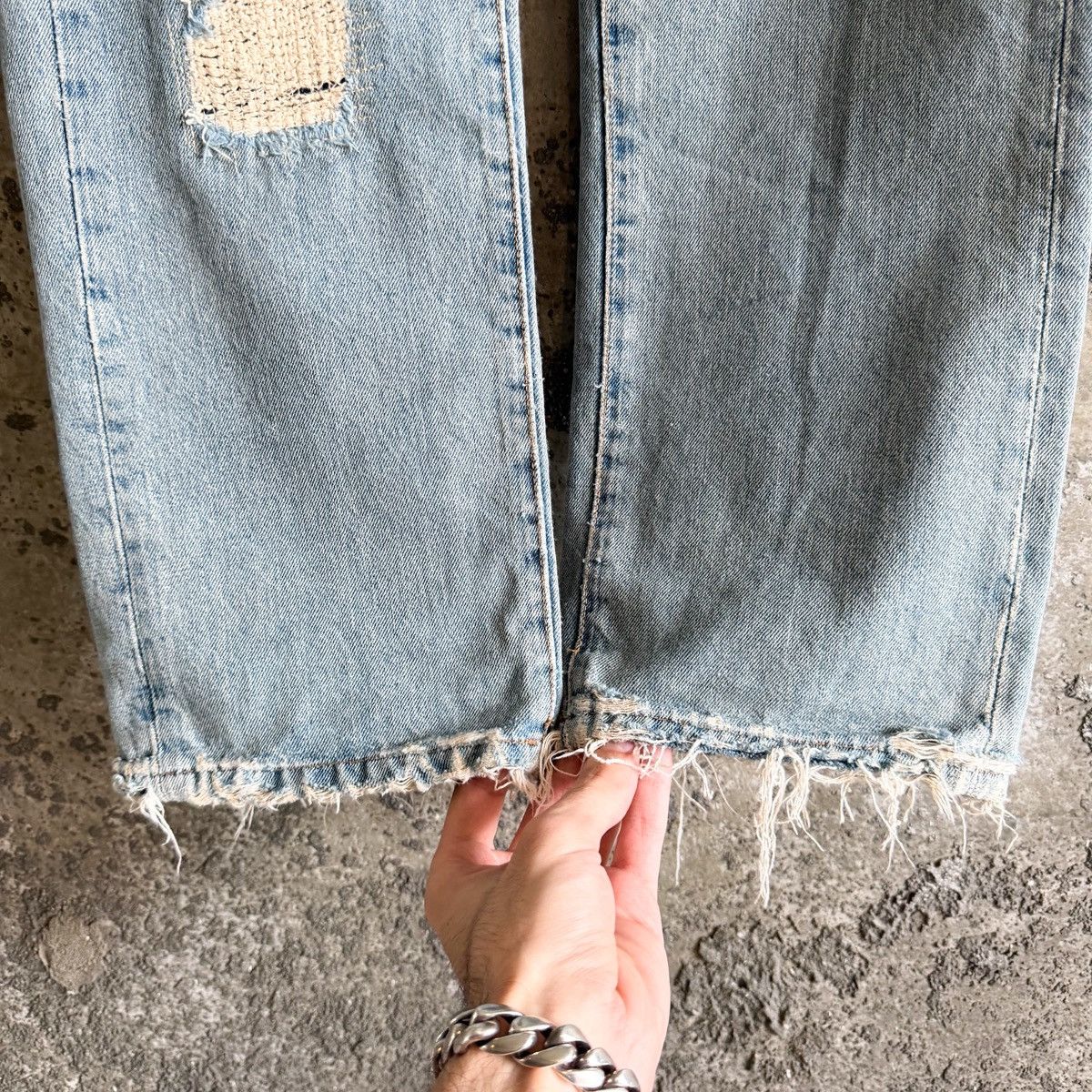 Dior Dior By Hedi Slimane RUNWAY SS06 CRASH Repair Denim Size US 34 / EU 50 - 10 Thumbnail