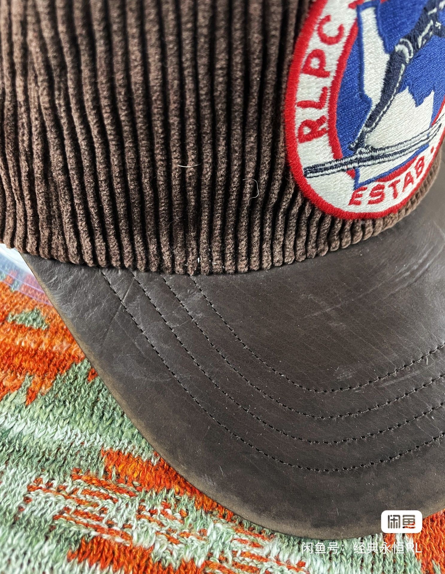 Polo Ralph Lauren Polo Ralph Lauren Ski Leather Corduroy Baseball Hat Cap Size ONE SIZE - 3 Thumbnail