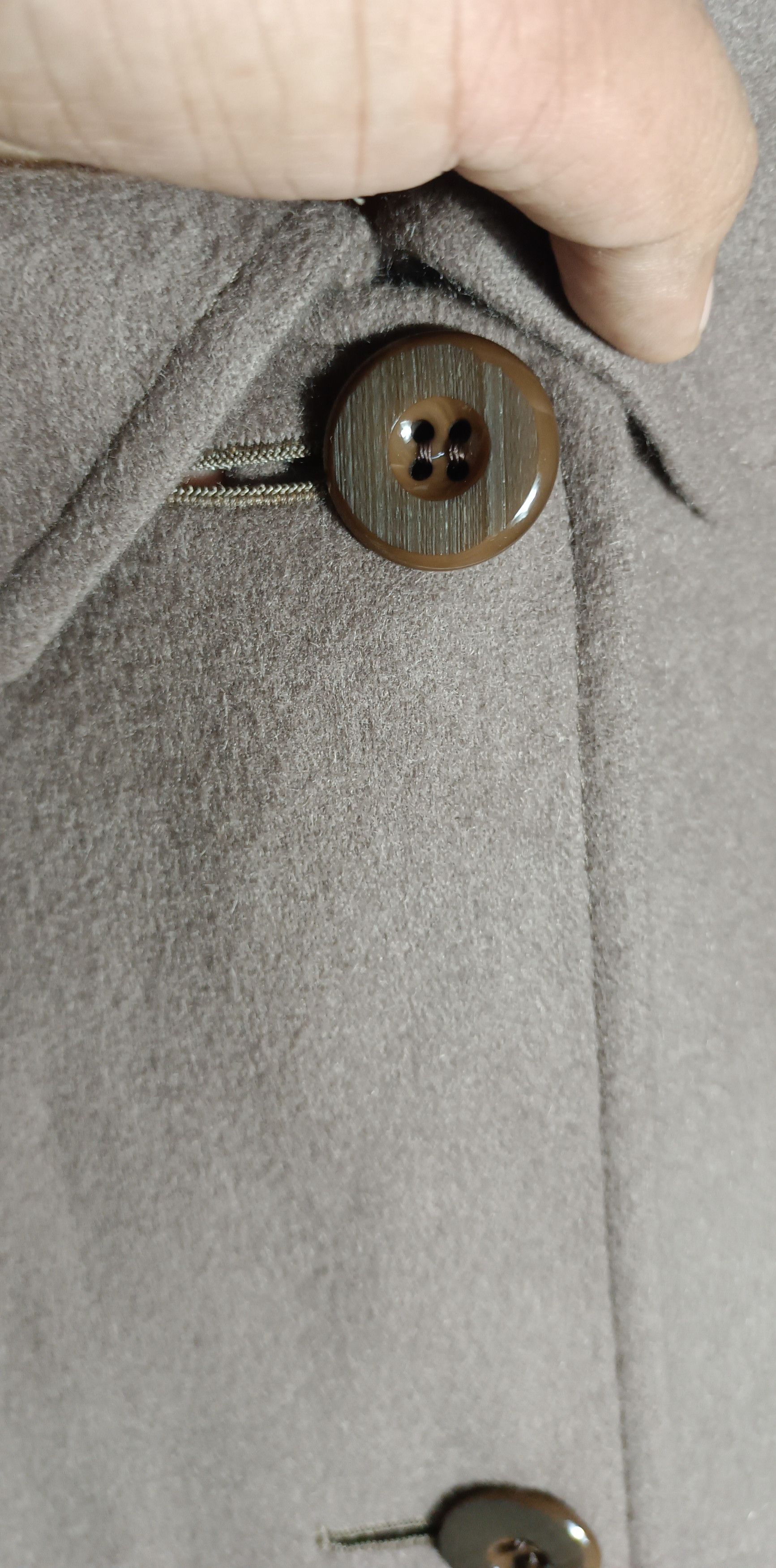 Crombie CROMBIE Scotland Charcoal Khaki 100% Cashmere overcoat Size US XXL / EU 58 / 5 - 4 Thumbnail