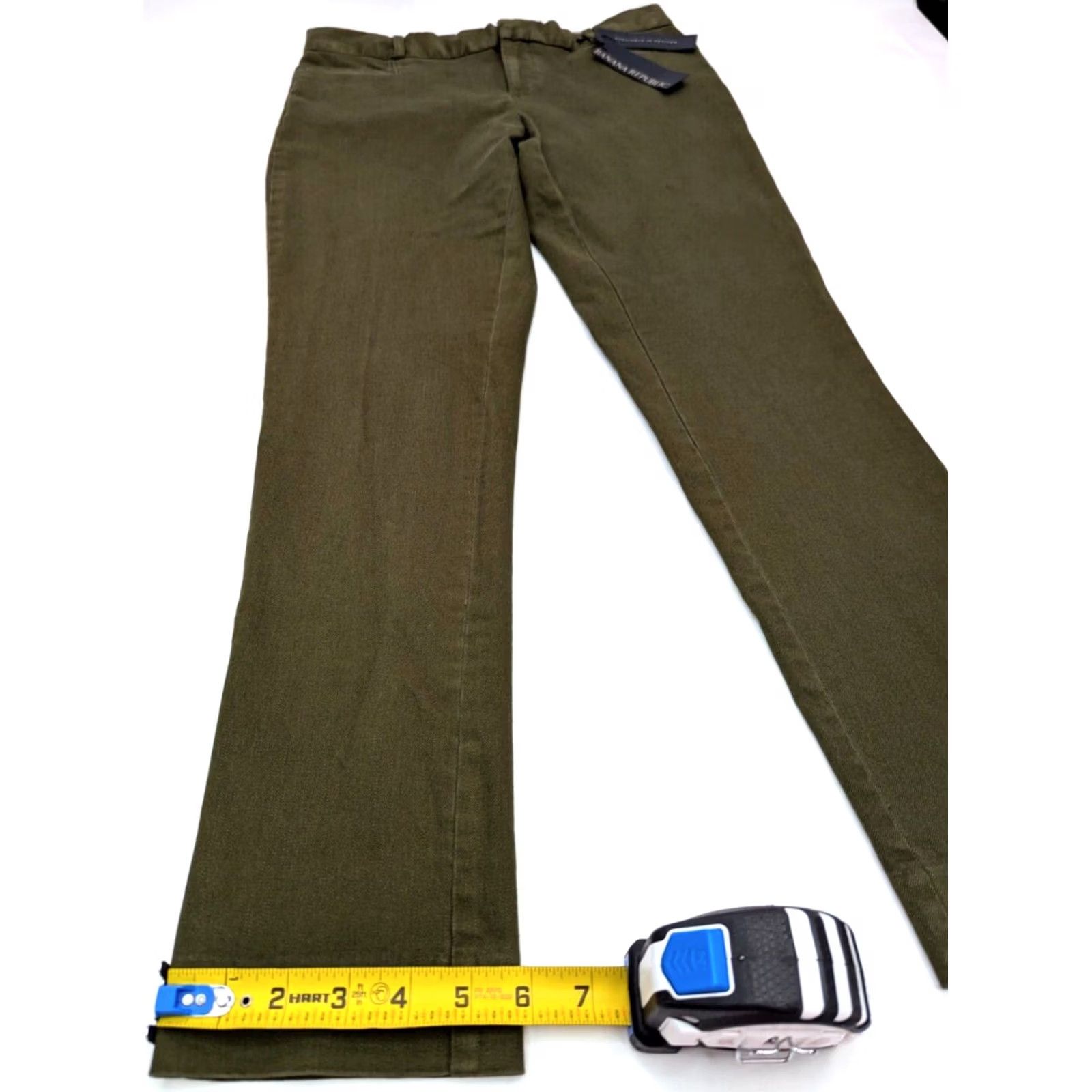 Banana Republic Banana Republic Sloan Skinny Chino Pant Olive Green Women 0 (28x28) New w Defect Size 25" / US 0 / IT 36 - 2 Thumbnail