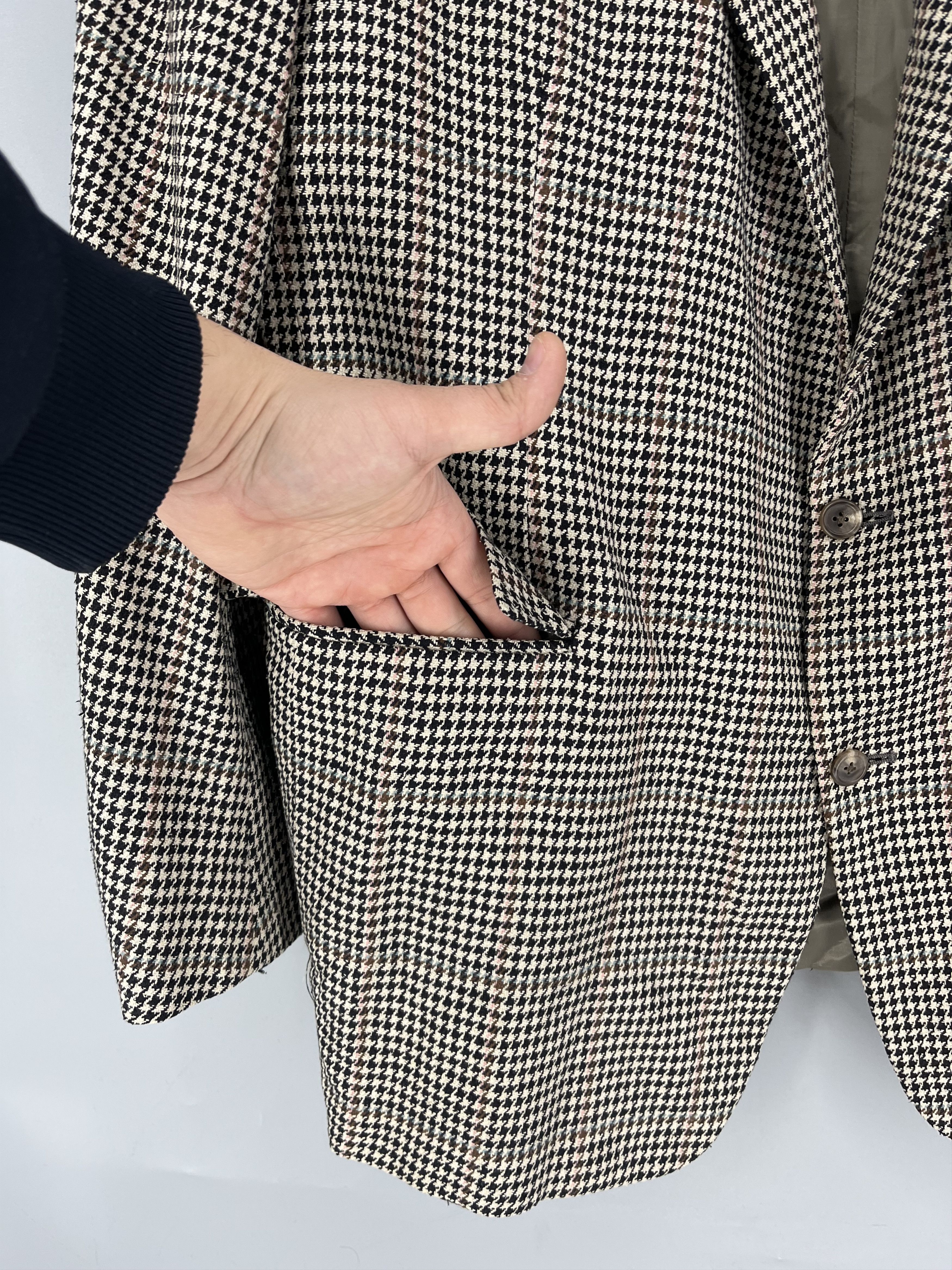 Polo Ralph Lauren Vintage Polo Ralph Lauren Houndstooth Silk Cotton Mens Size 48R - 6 Thumbnail