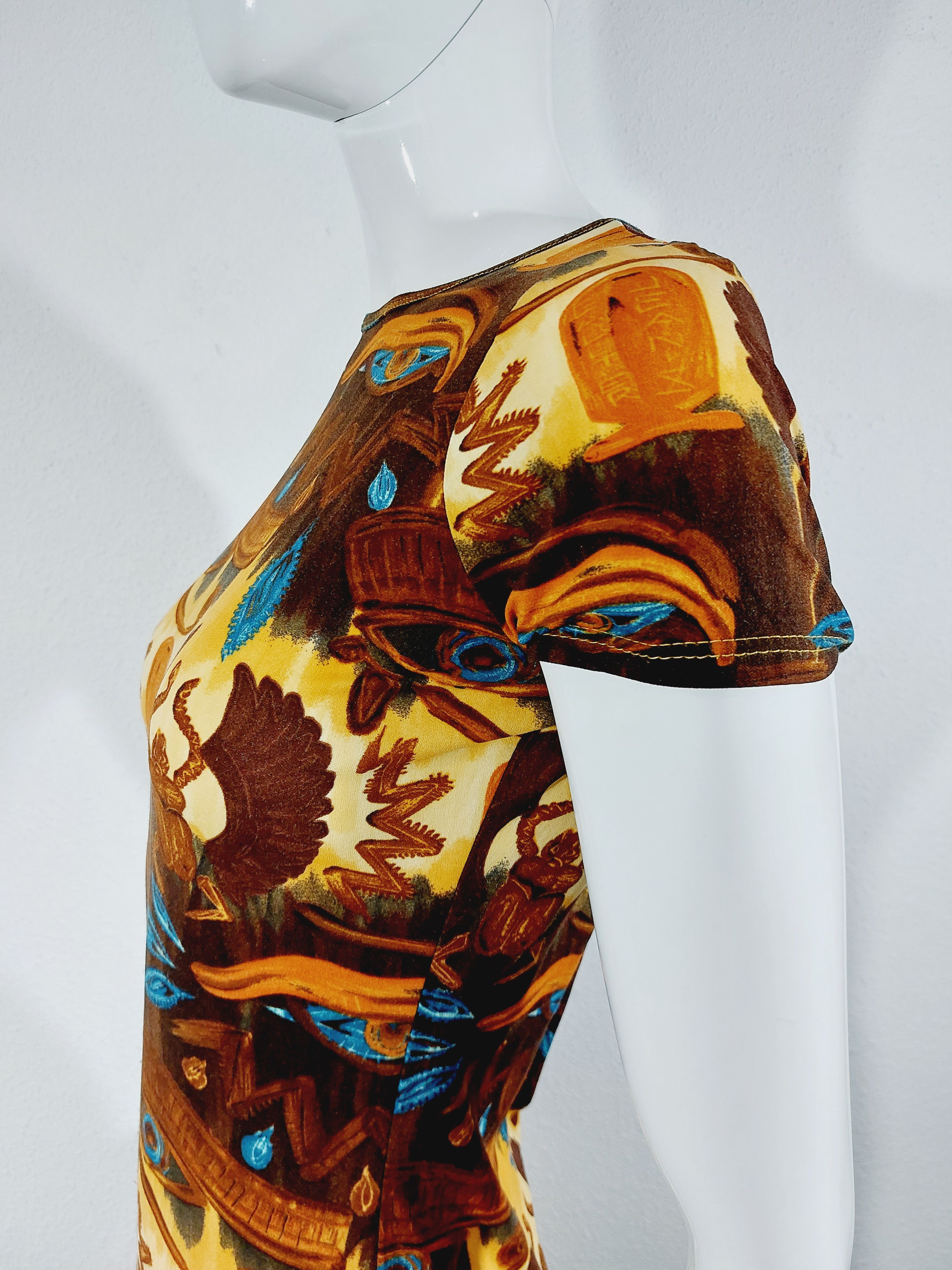 Jean Paul Gaultier Jean Paul Gaultier Egypt 1997 Horus Scarab Hieroglyph Dress Size S / US 4 / IT 40 - 15 Thumbnail