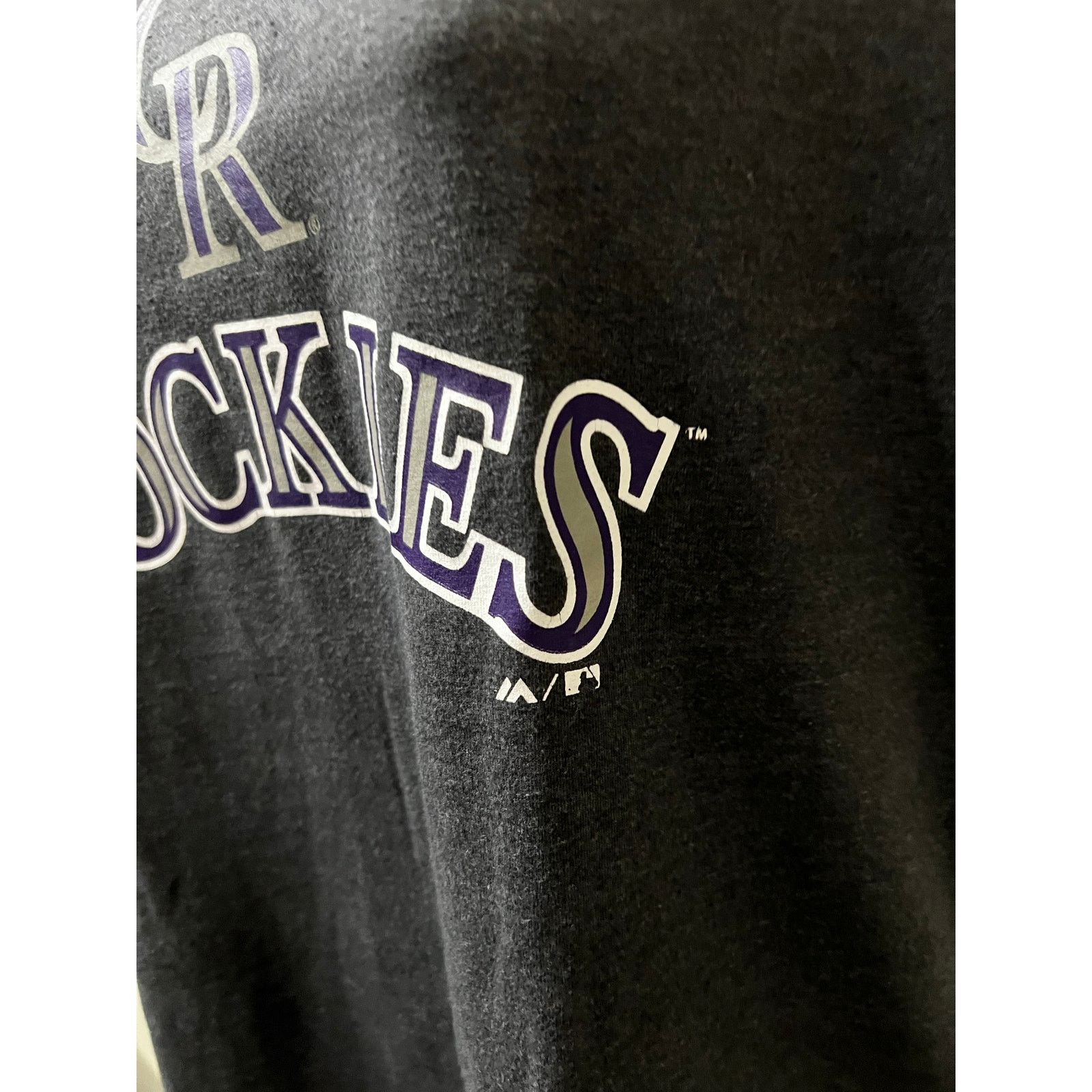 Majestic Colorado Rockies Team CR Graphic T-Shirt Top Gray Medium Top Size M / US 6-8 / IT 42-44 - 6 Thumbnail