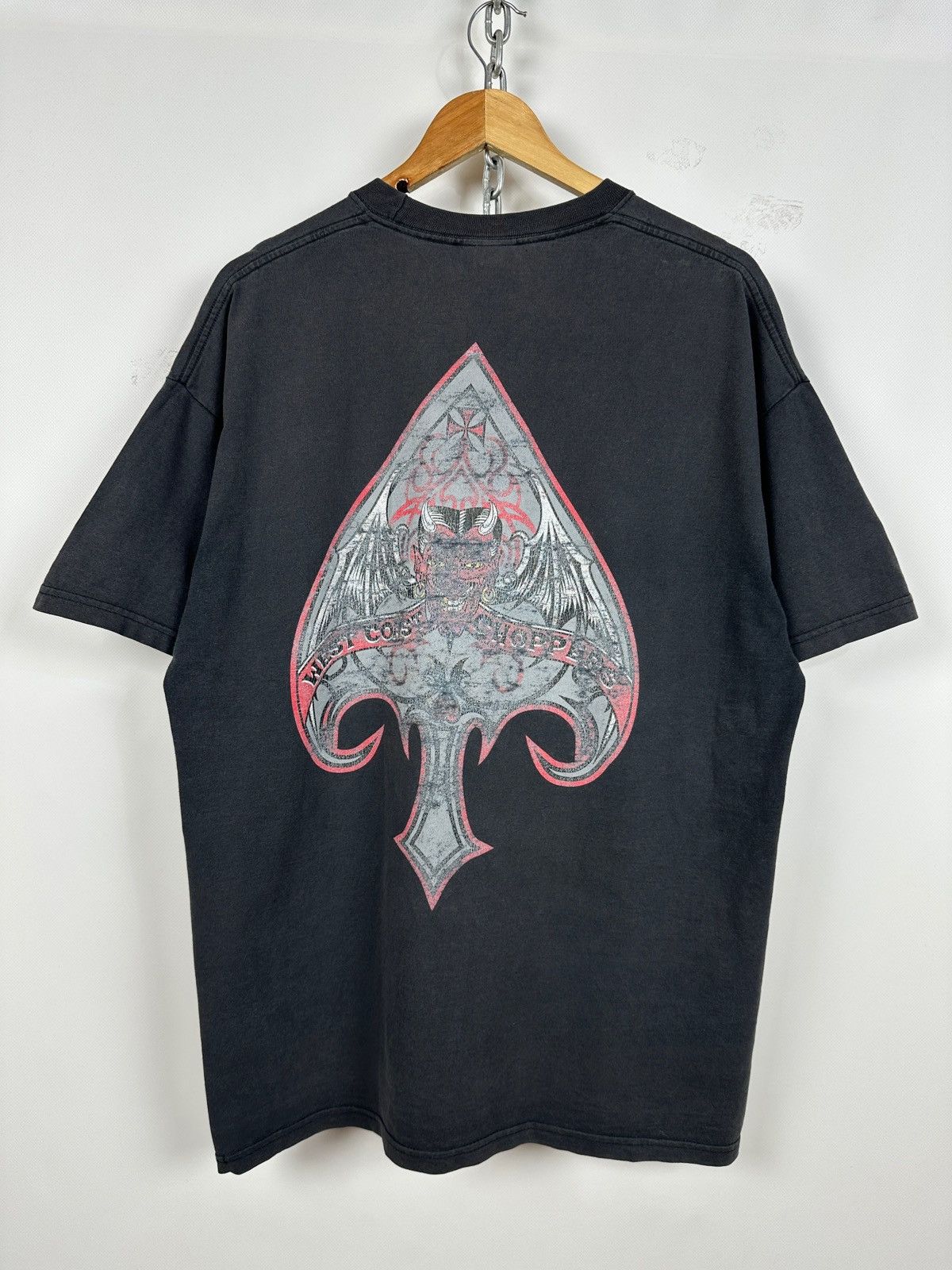 West Coast Choppers Vintage West Coast Choppers Devil Faded Black T-Shirt Size US XL / EU 56 / 4 - 1 Thumbnail