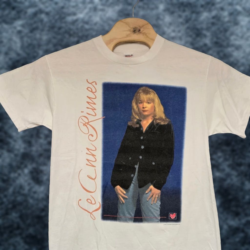 Anvil VINTAGE Leann Rimes Concert Tour T-Shirt L White 1997 Country Single Stitch Mens Regular L Size US L / EU 52-54 / 3 - 1 Thumbnail