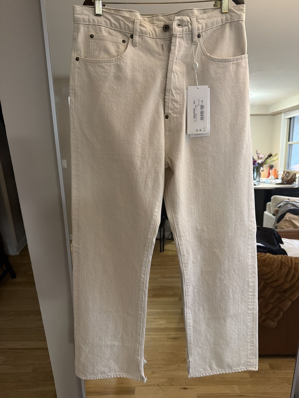 Maison Margiela Maison Margiela Buckle Jeans - Ecru Size US 29 - 9 Thumbnail