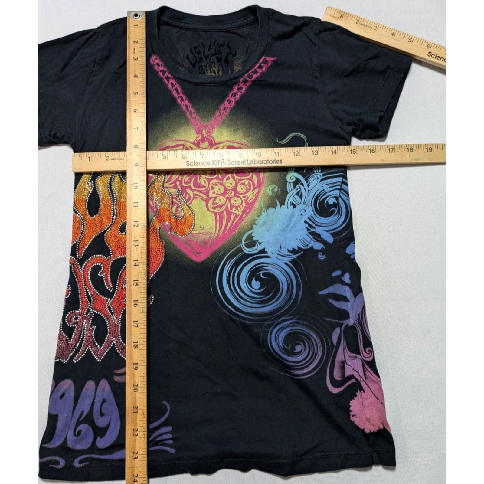 Velvet Velvet Rose Embellished T-Shirt - Women Medium Black Size M / US 6-8 / IT 42-44 - 6 Thumbnail