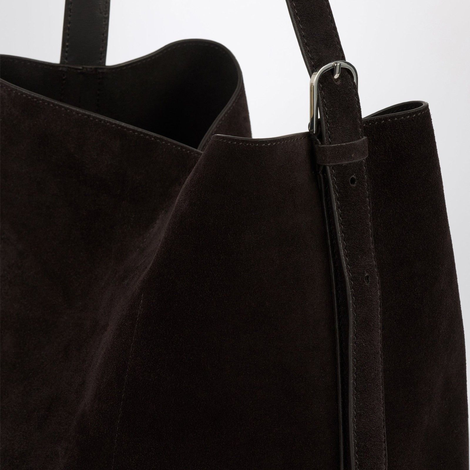 Toteme TOTEME Espresso Medium Suede Tote Bag New & Authentic Size ONE SIZE - 4 Thumbnail