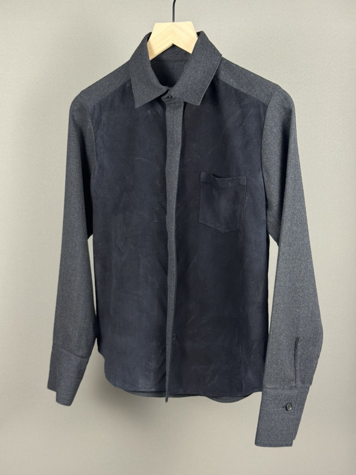 Yohji Yamamoto VERY RARE Yohji Yamamoto Noir Kangaroo Suede shirt Size US S / EU 44-46 / 1 - 1 Thumbnail